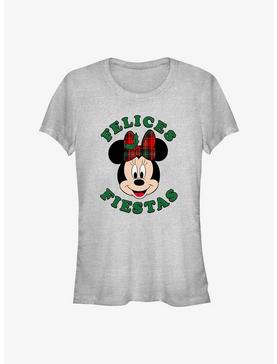 Disney Minnie Mouse Felices Fiestas Happy Holidays in Spanish Girls T-Shirt, , hi-res