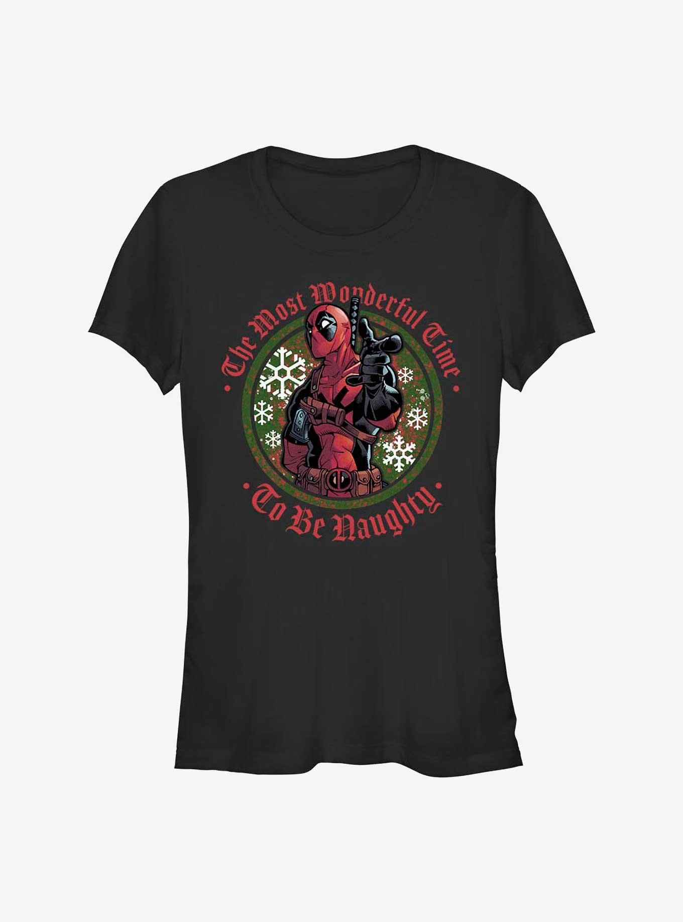 Marvel Deadpool Wonderful Time To Be Naughty Girls T-Shirt, , hi-res