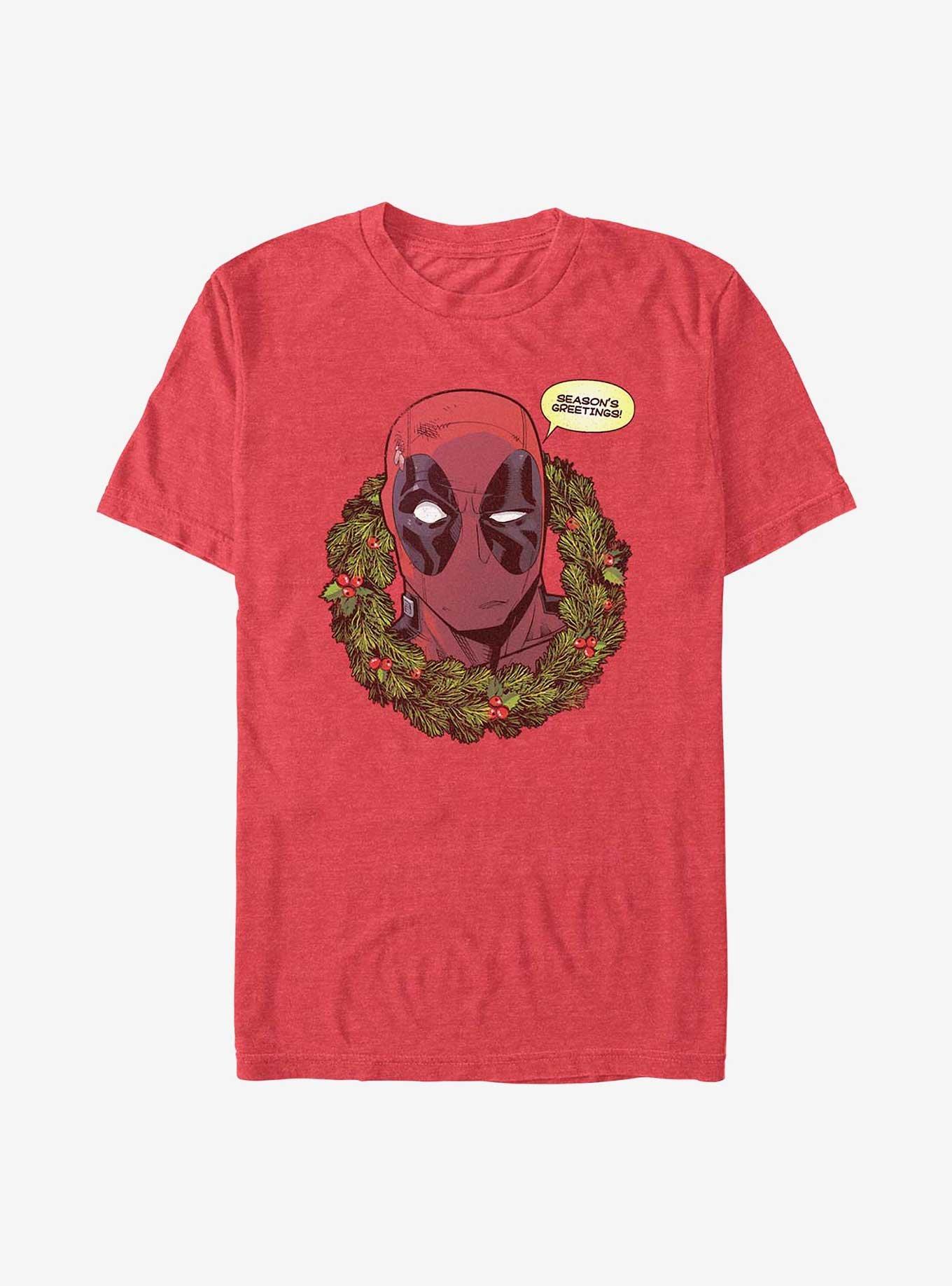 Marvel Deadpool Season's Greetings Wreath T-Shirt, , hi-res