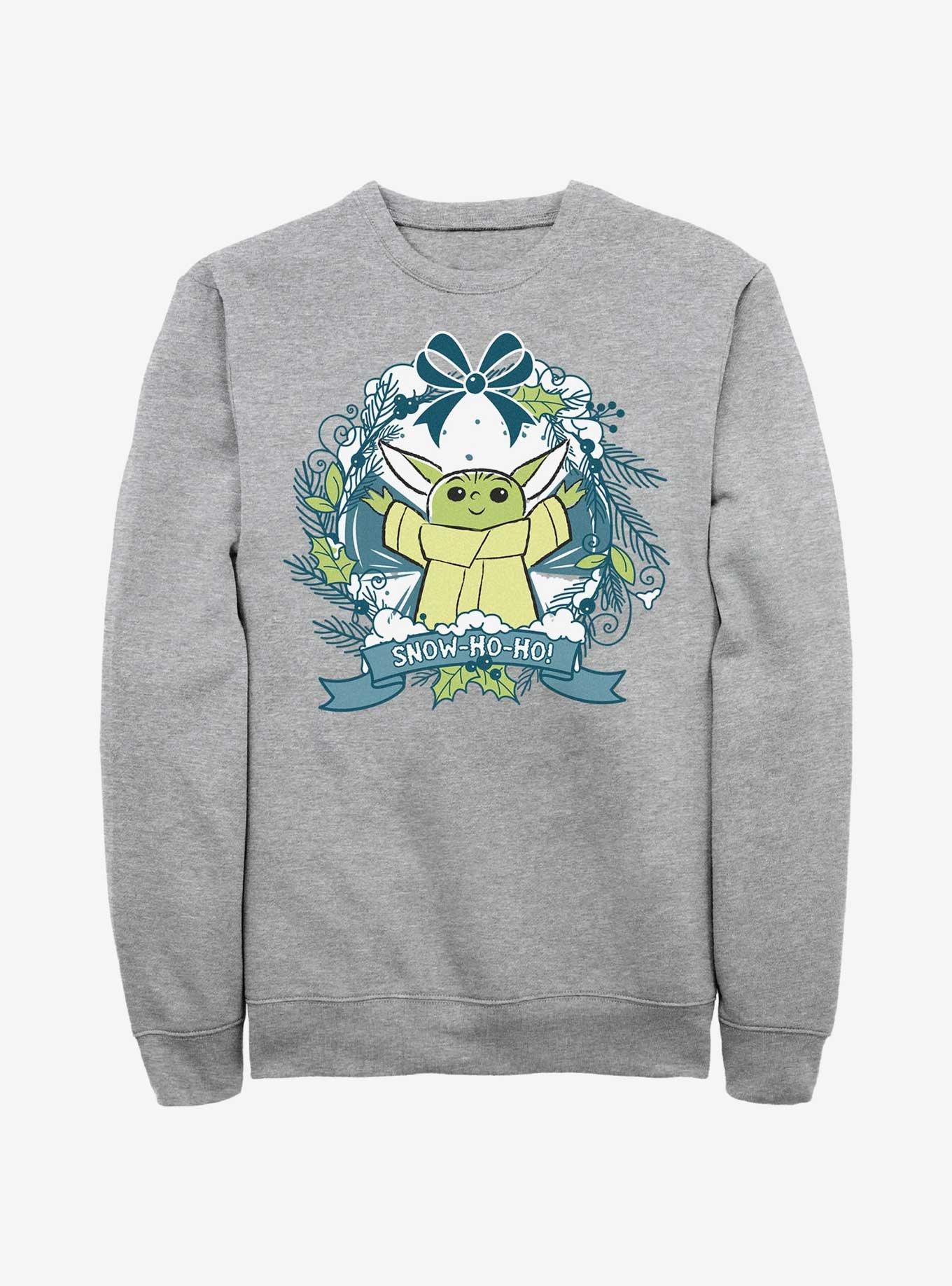 Star Wars The Mandalorian Snow Ho Ho Grogu Sweatshirt, ATH HTR, hi-res