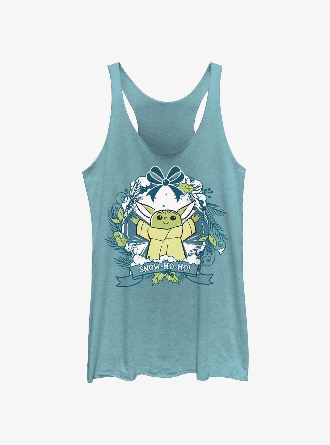 Star Wars The Mandalorian Snow Ho Ho Grogu Girls Tank