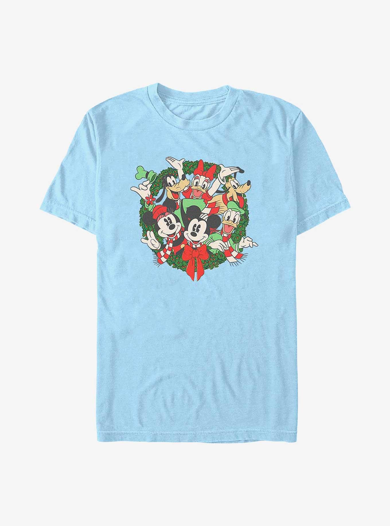 Disney Mickey Mouse & Friends Holiday Wreath T-Shirt
