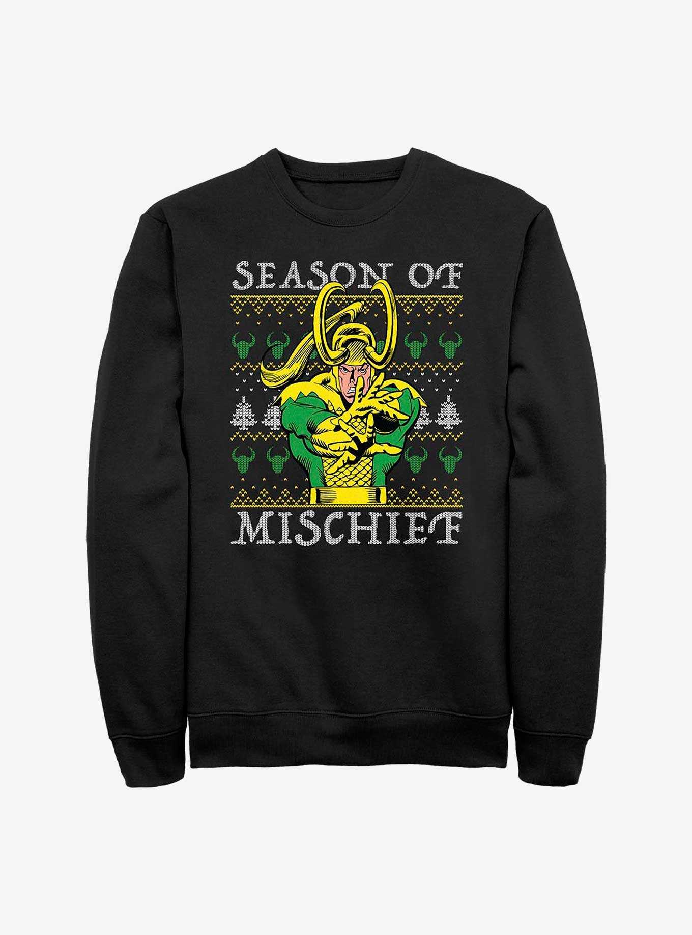 Marvel Loki Mischief Season Ugly Christmas Sweatshirt, , hi-res