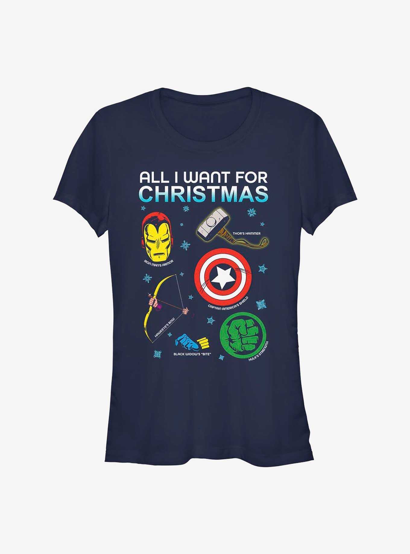 Marvel Avengers Christmas List Girls T-Shirt, , hi-res