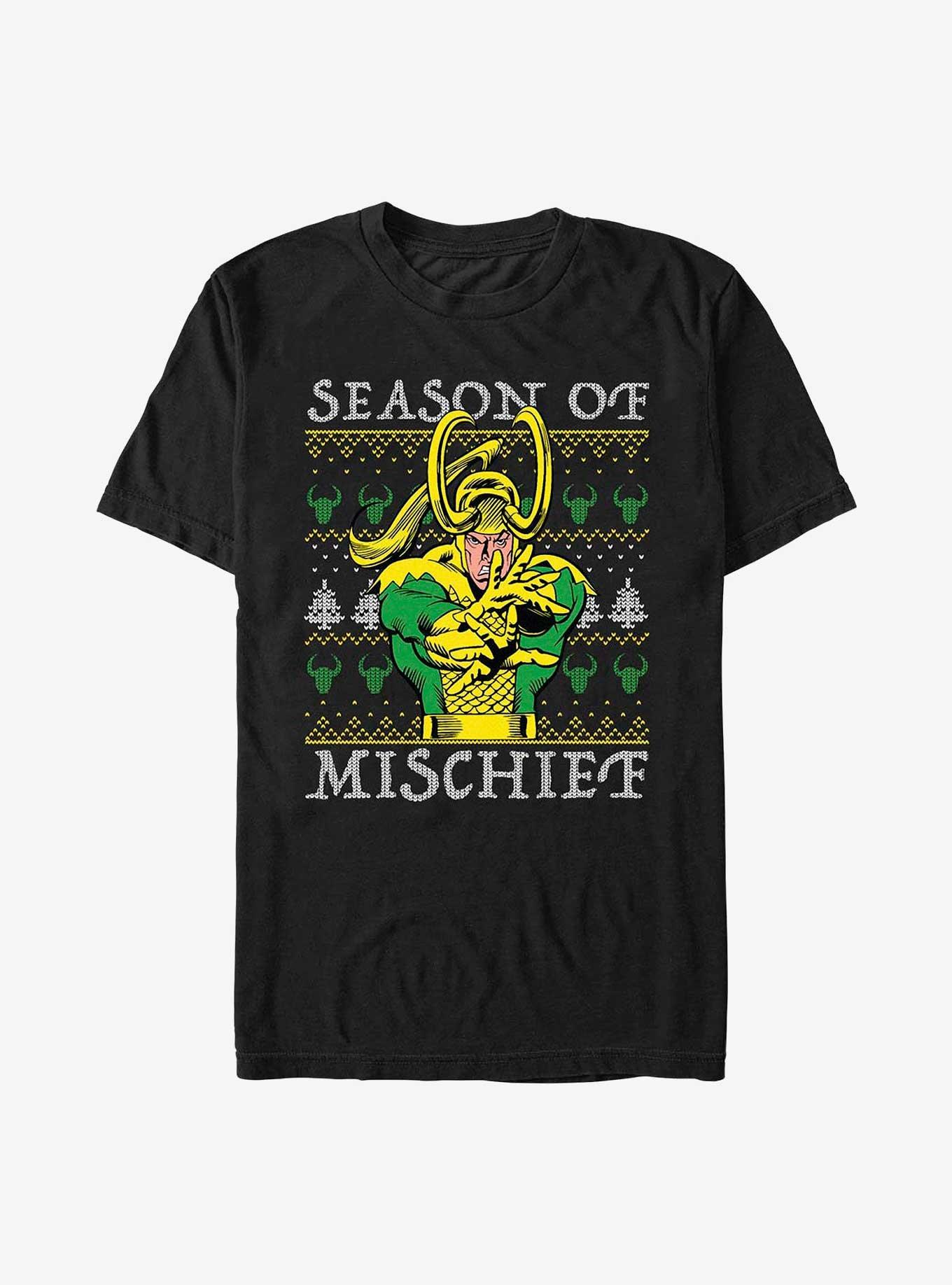 Marvel Loki Mischief Season Ugly Christmas T-Shirt, , hi-res