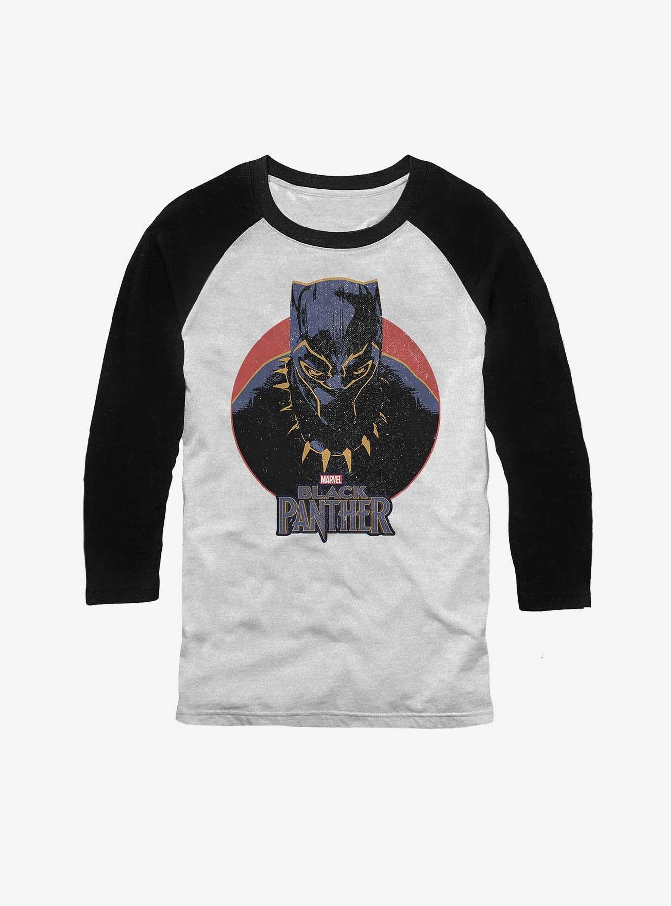 Marvel Black Panther Retro Panther Raglan T-Shirt, WHTBLK, hi-res