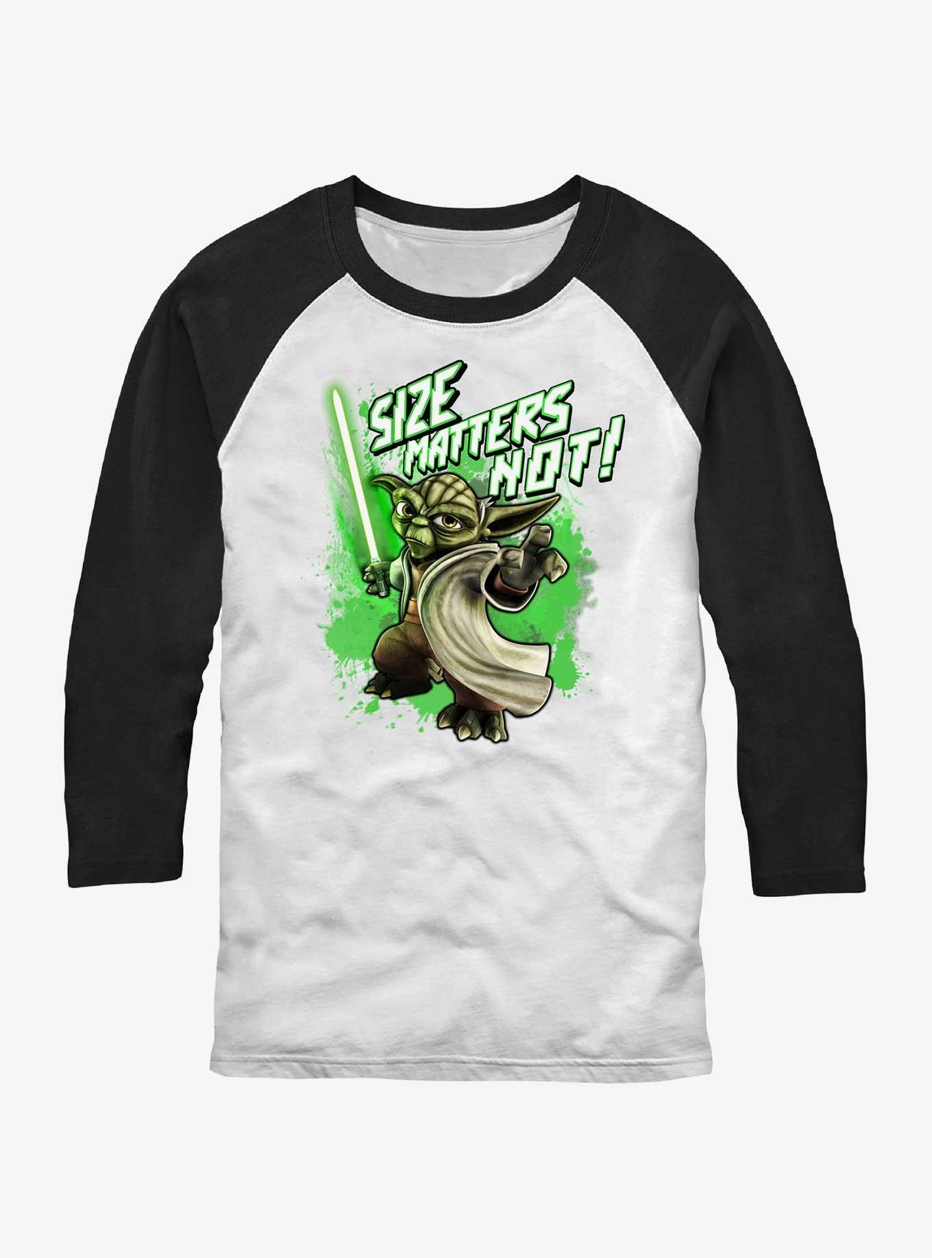 Star Wars: The Clone Wars Yoda Size Matters Not Raglan T-Shirt, , hi-res