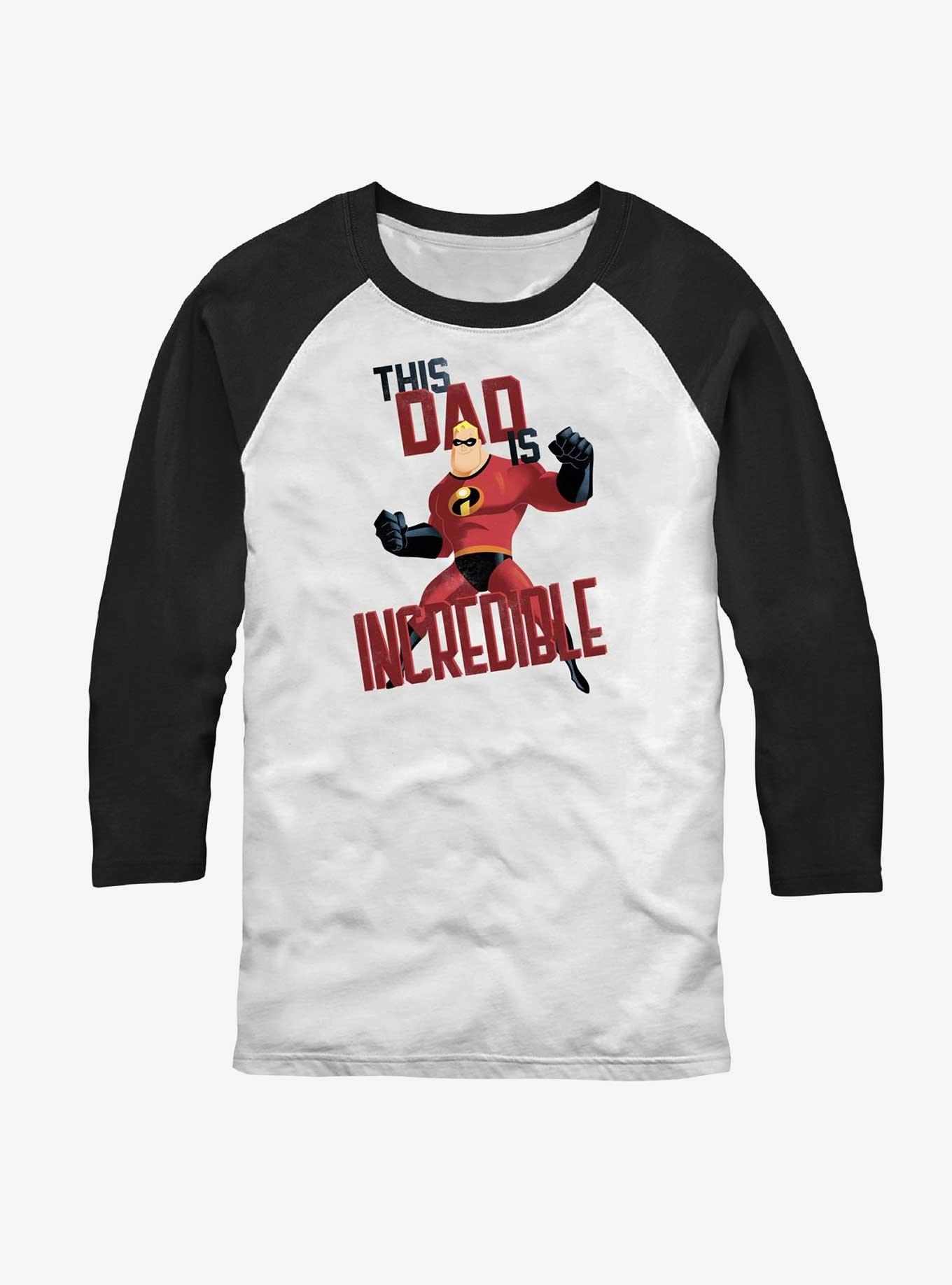 Disney Pixar The Incredibles This Dad Raglan T-Shirt, WHTBLK, hi-res