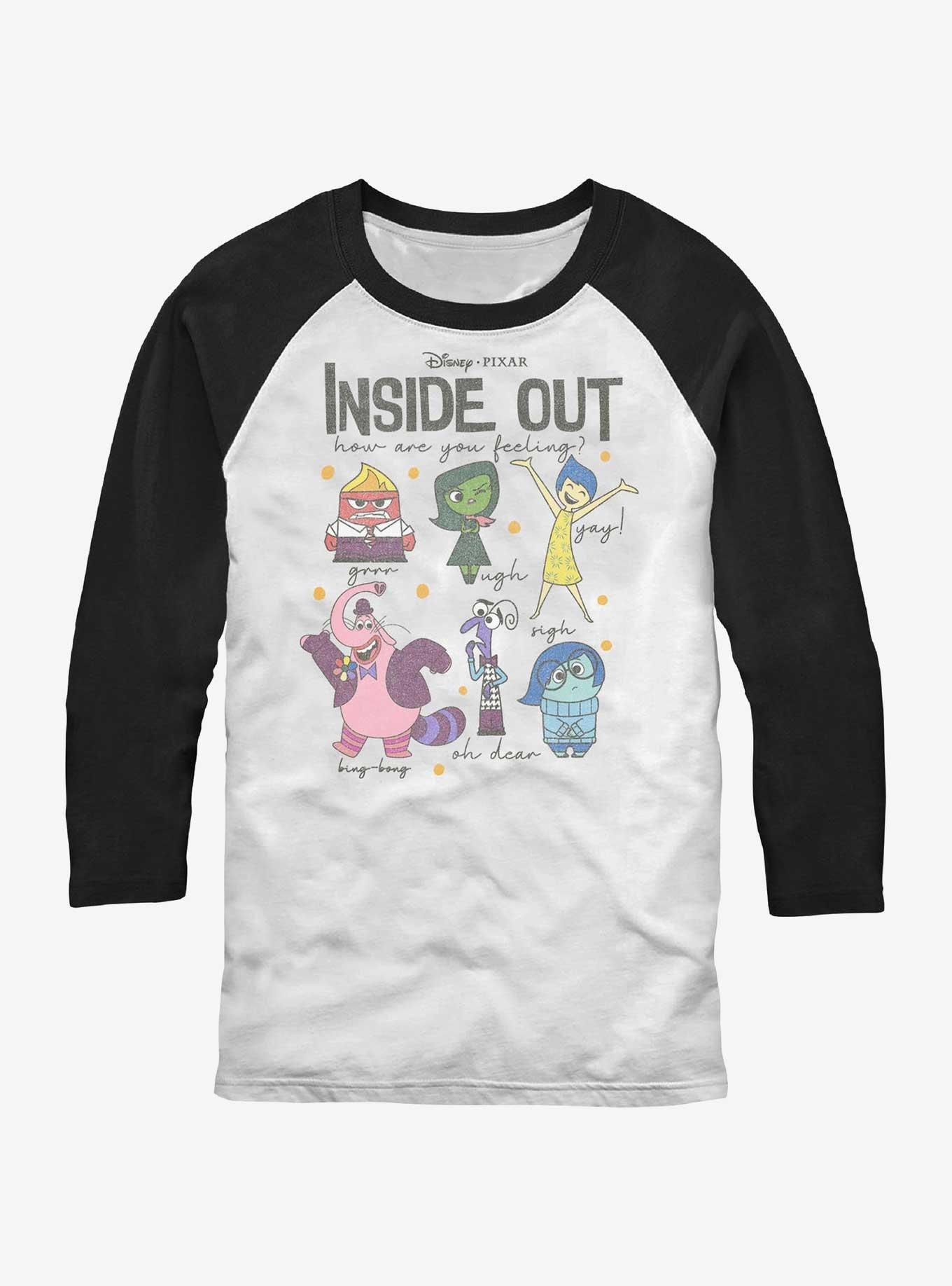 Disney Pixar Inside Out All The Feels Raglan T-Shirt, WHTBLK, hi-res