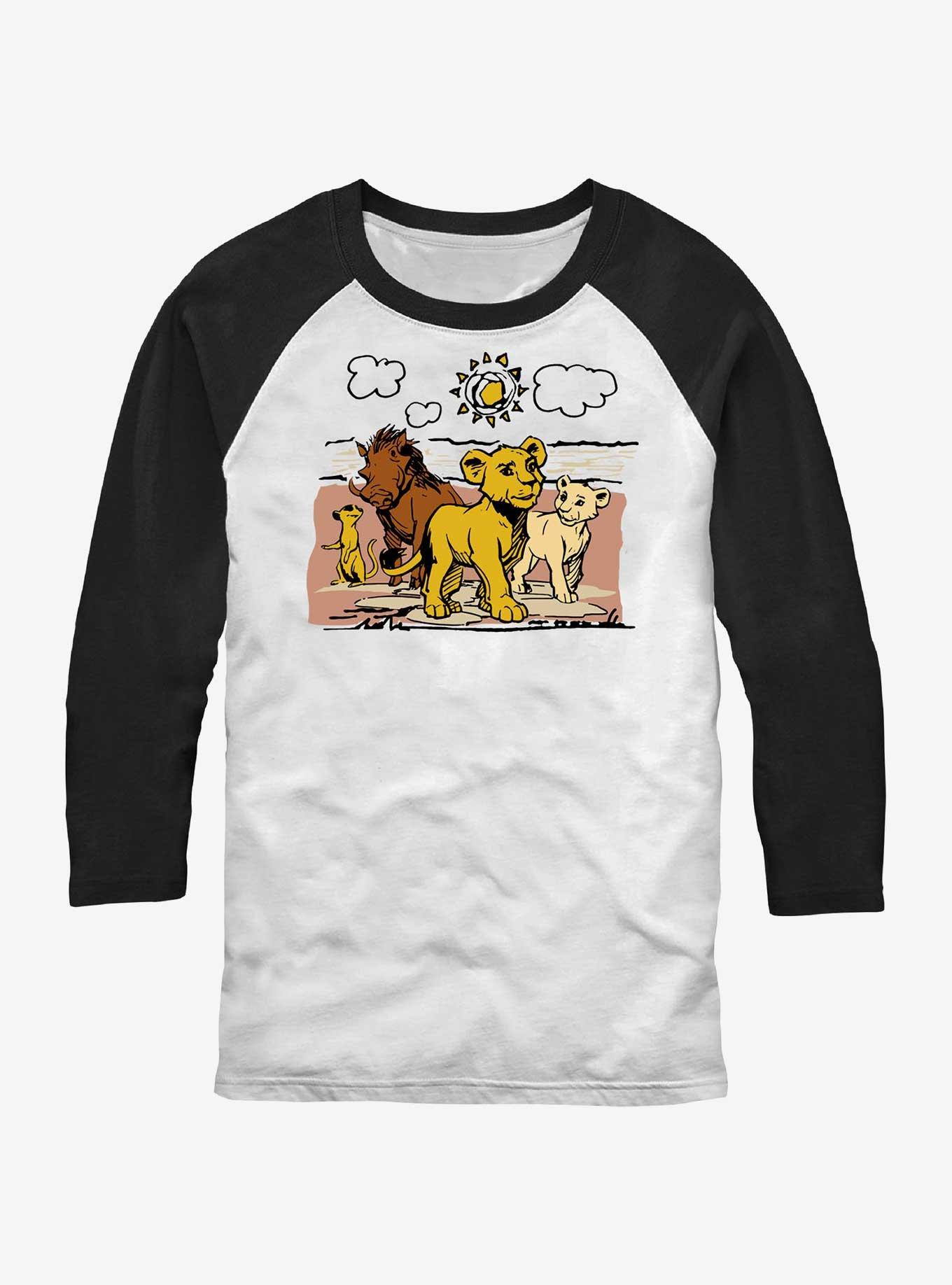 Disney The Lion King Live Action Hakuna Group Raglan T-Shirt, WHTBLK, hi-res