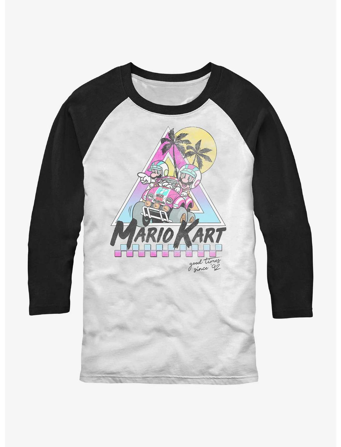 Nintendo Mario Kart Beach Race Raglan T-Shirt, WHTBLK, hi-res