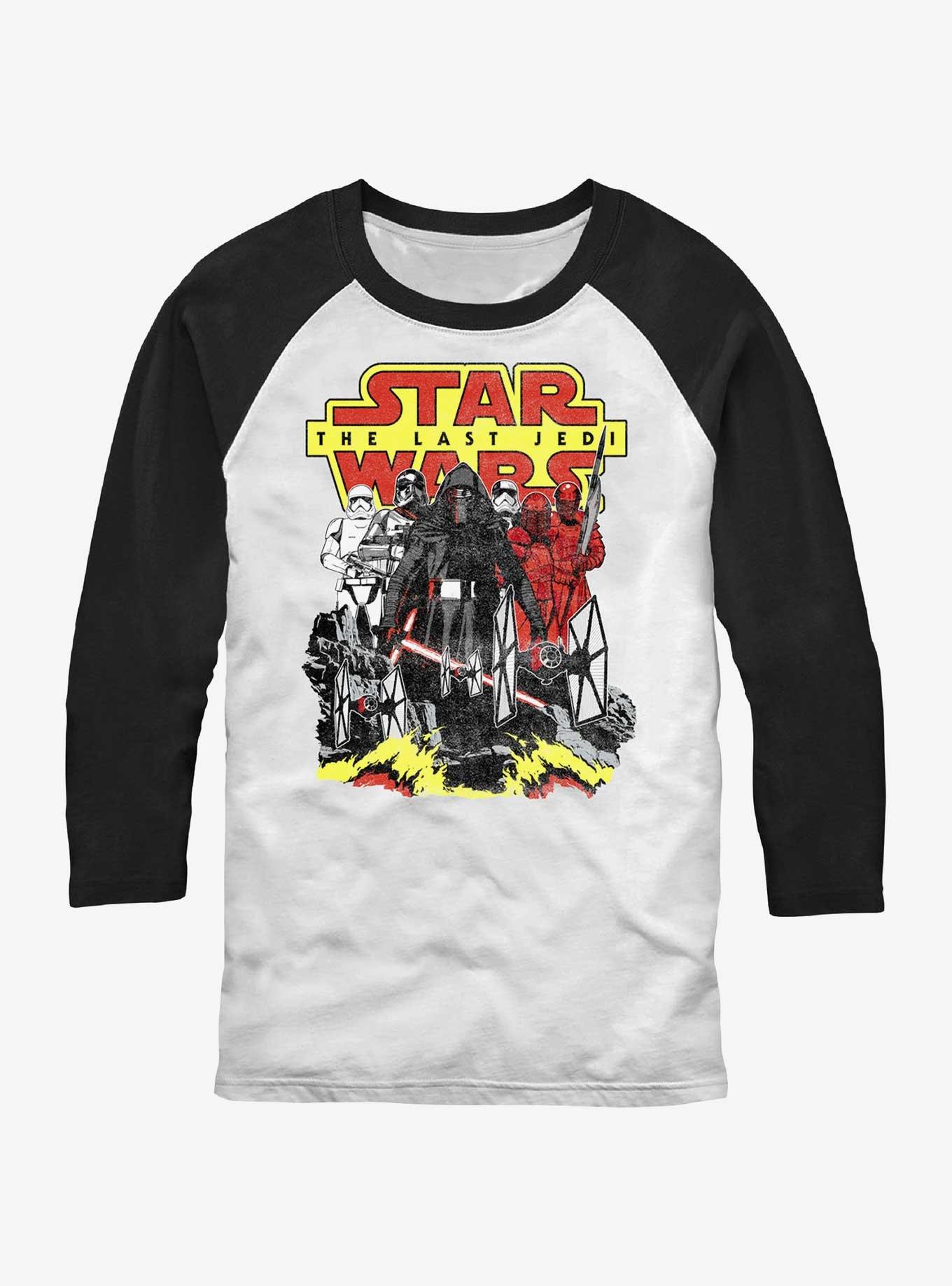 Star Wars: The Last Jedi Walk On The Dark Side Raglan T-Shirt, WHTBLK, hi-res