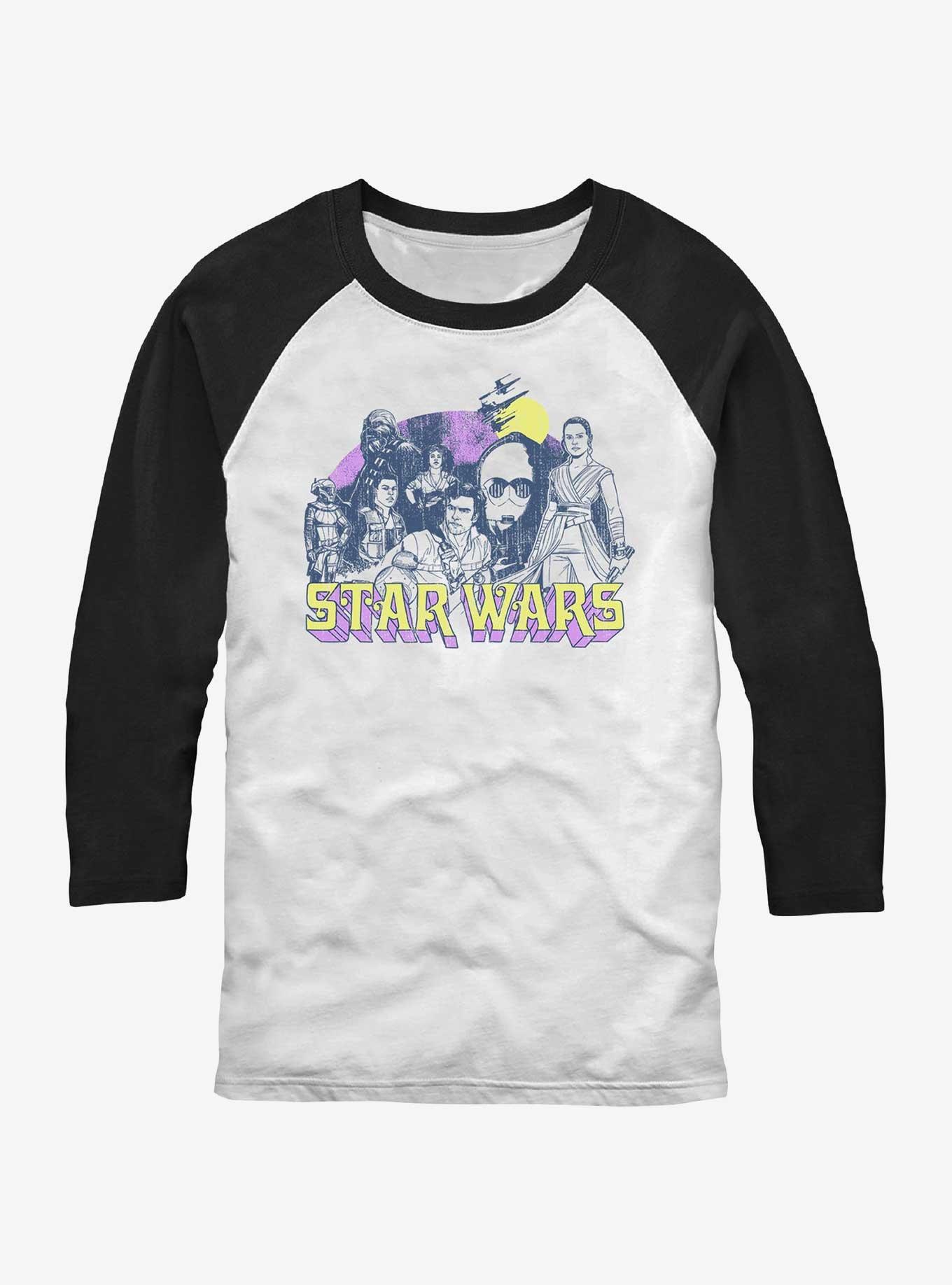 Star Wars: The Rise of Skywalker Retro Rebel Raglan T-Shirt, WHTBLK, hi-res
