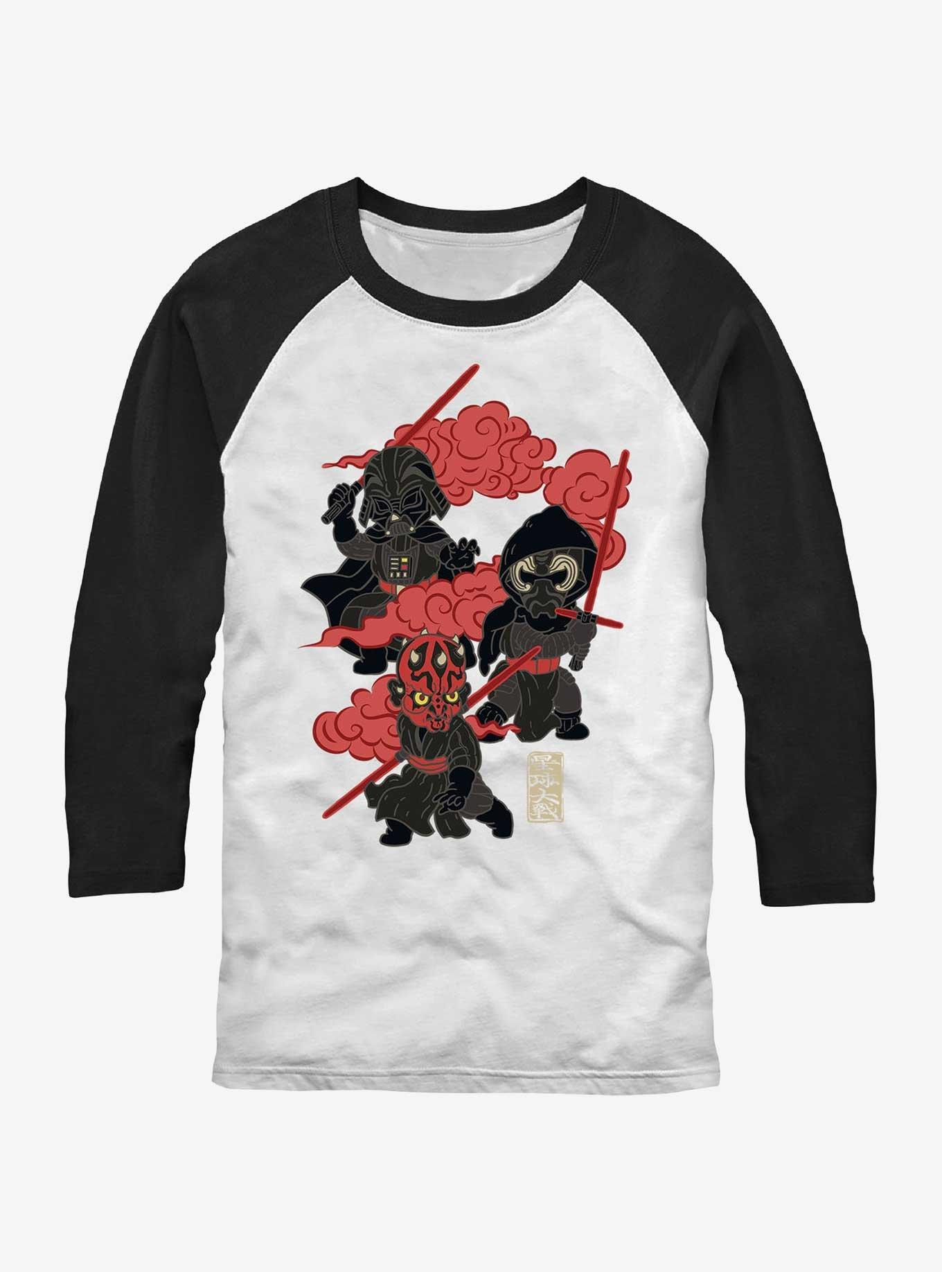 Star Wars Chibi Dark Side Raglan T-Shirt, WHTBLK, hi-res