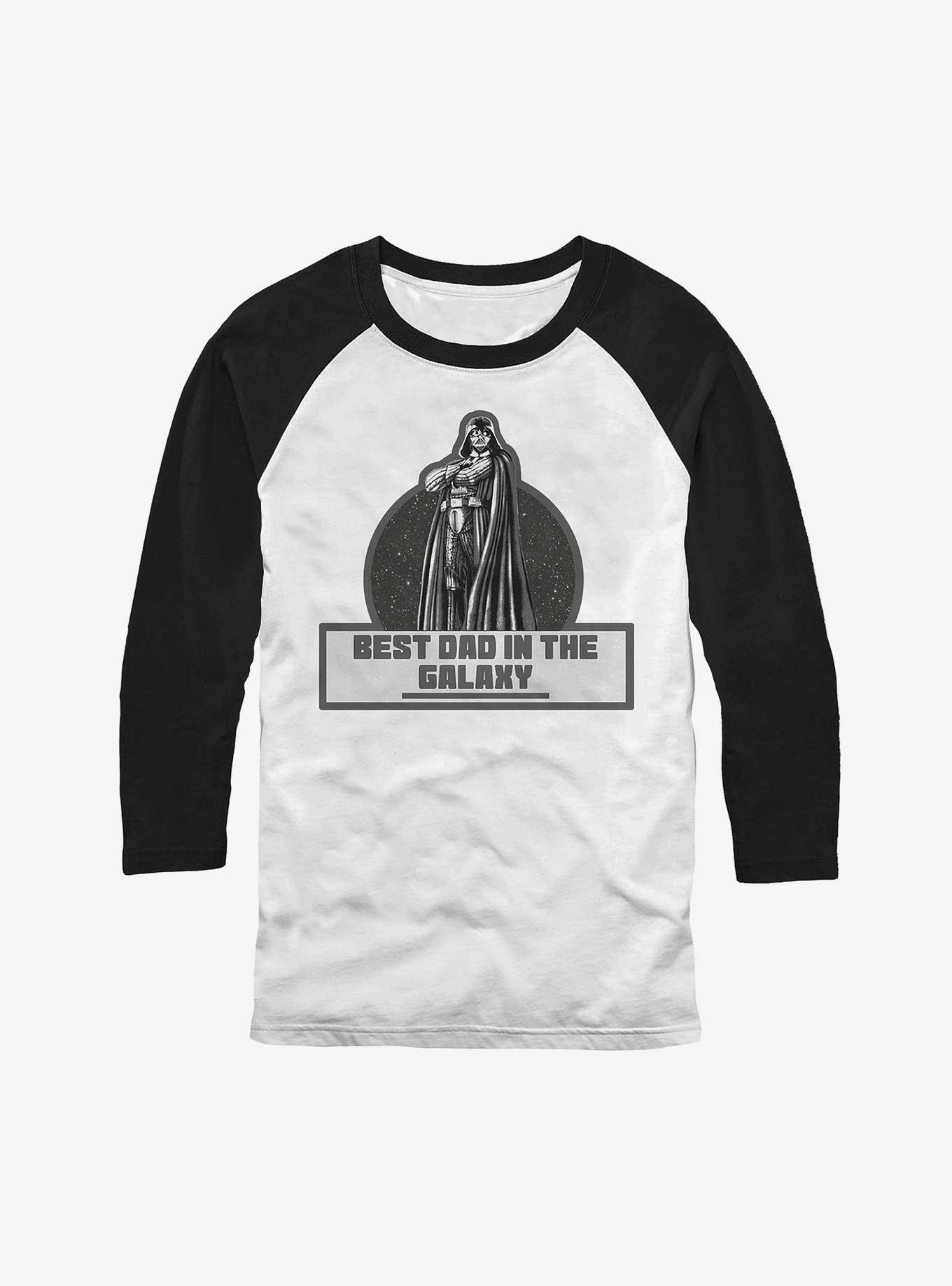 Star Wars Galaxy Dad Vader Raglan T-Shirt, WHTBLK, hi-res