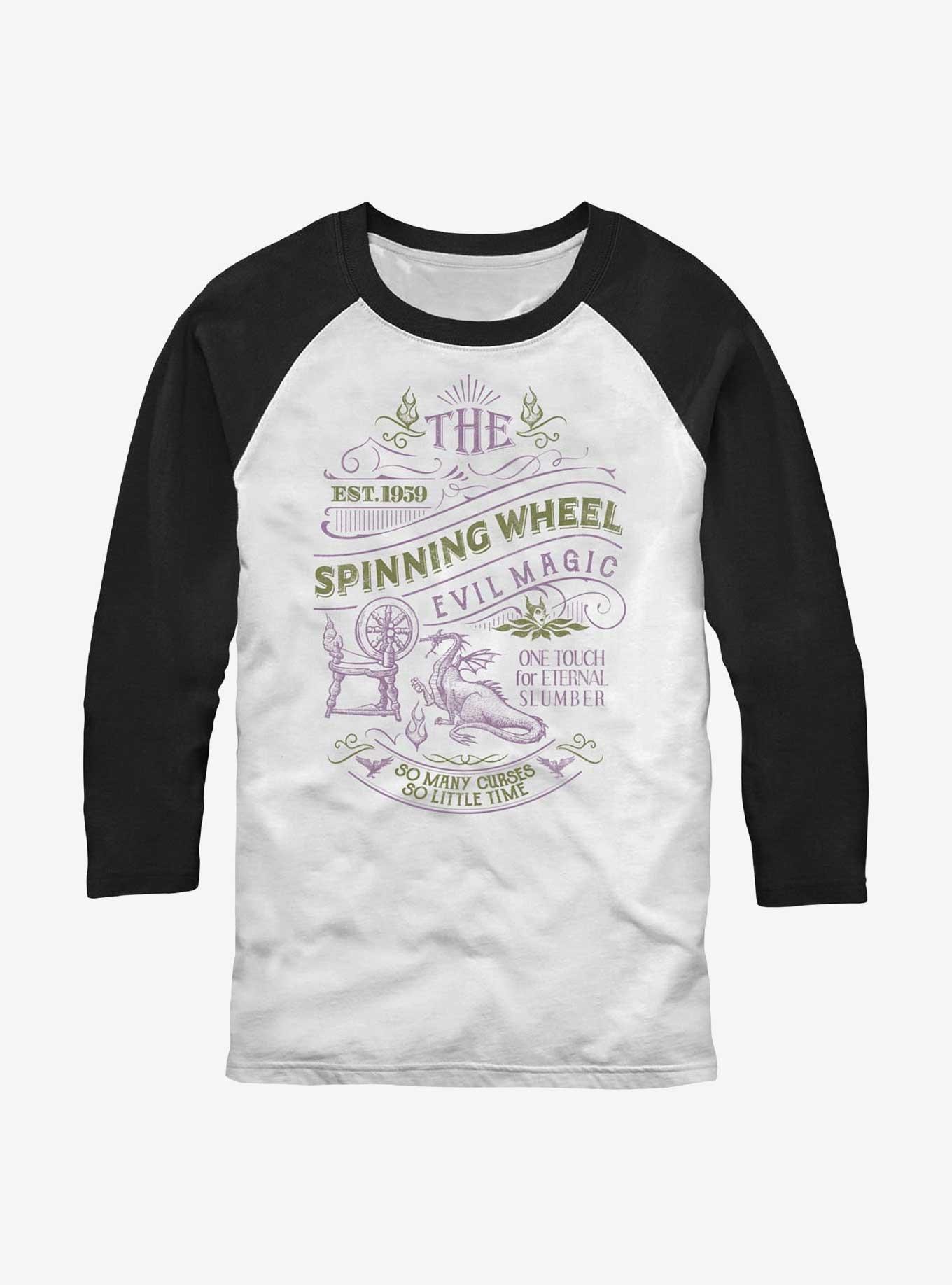 Disney Villains Spinning Wheel Raglan T-Shirt, WHTBLK, hi-res