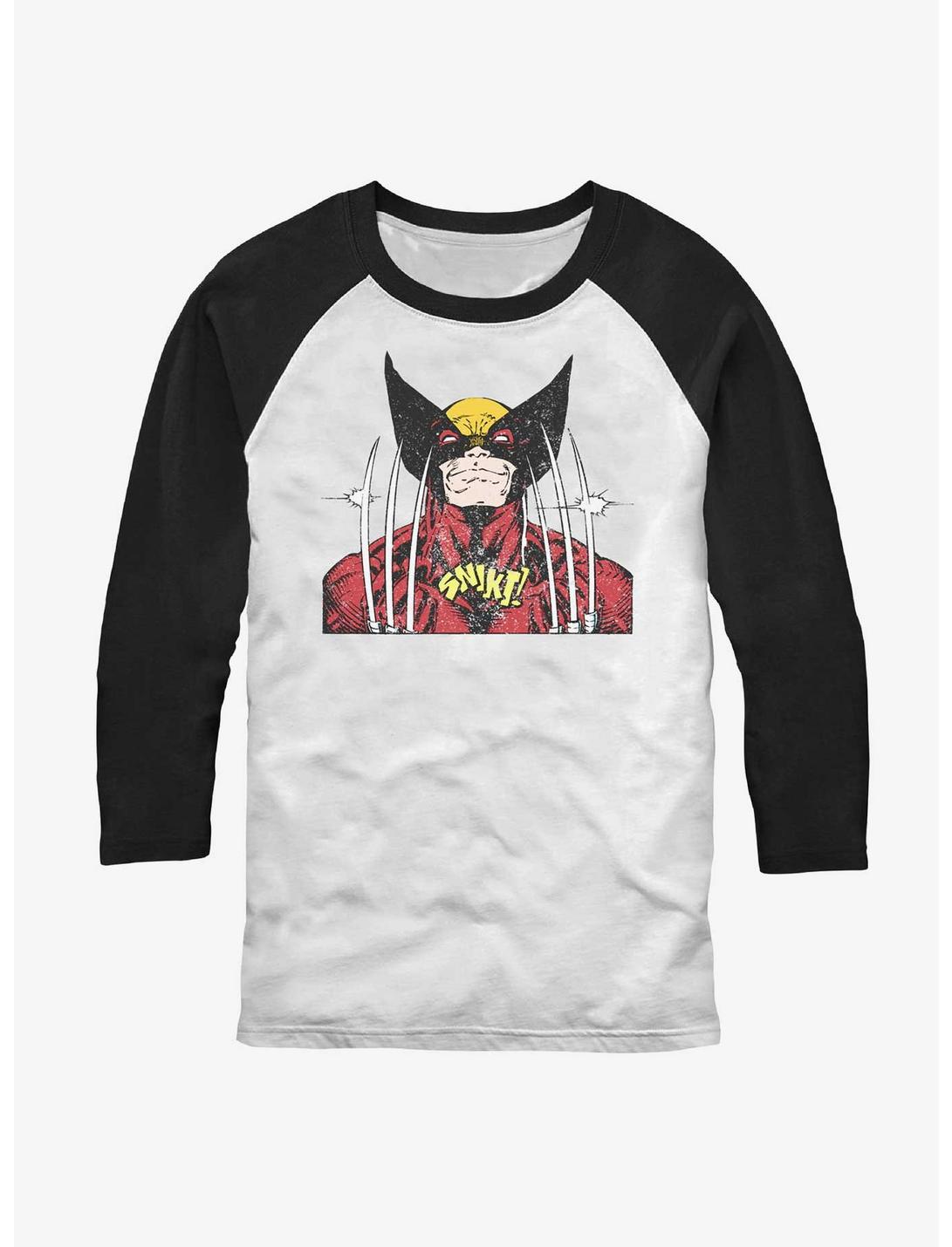 Marvel Wolverine Claws Out Raglan T-Shirt, WHTBLK, hi-res