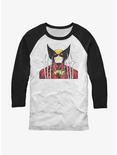 Marvel Wolverine Claws Out Raglan T-Shirt, WHTBLK, hi-res