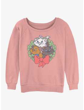 Disney The Aristocats Kitten Wreath Girls Slouchy Sweatshirt, , hi-res