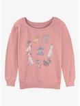 Disney Channel Disney Dogs Girls Slouchy Sweatshirt, DESERTPNK, hi-res