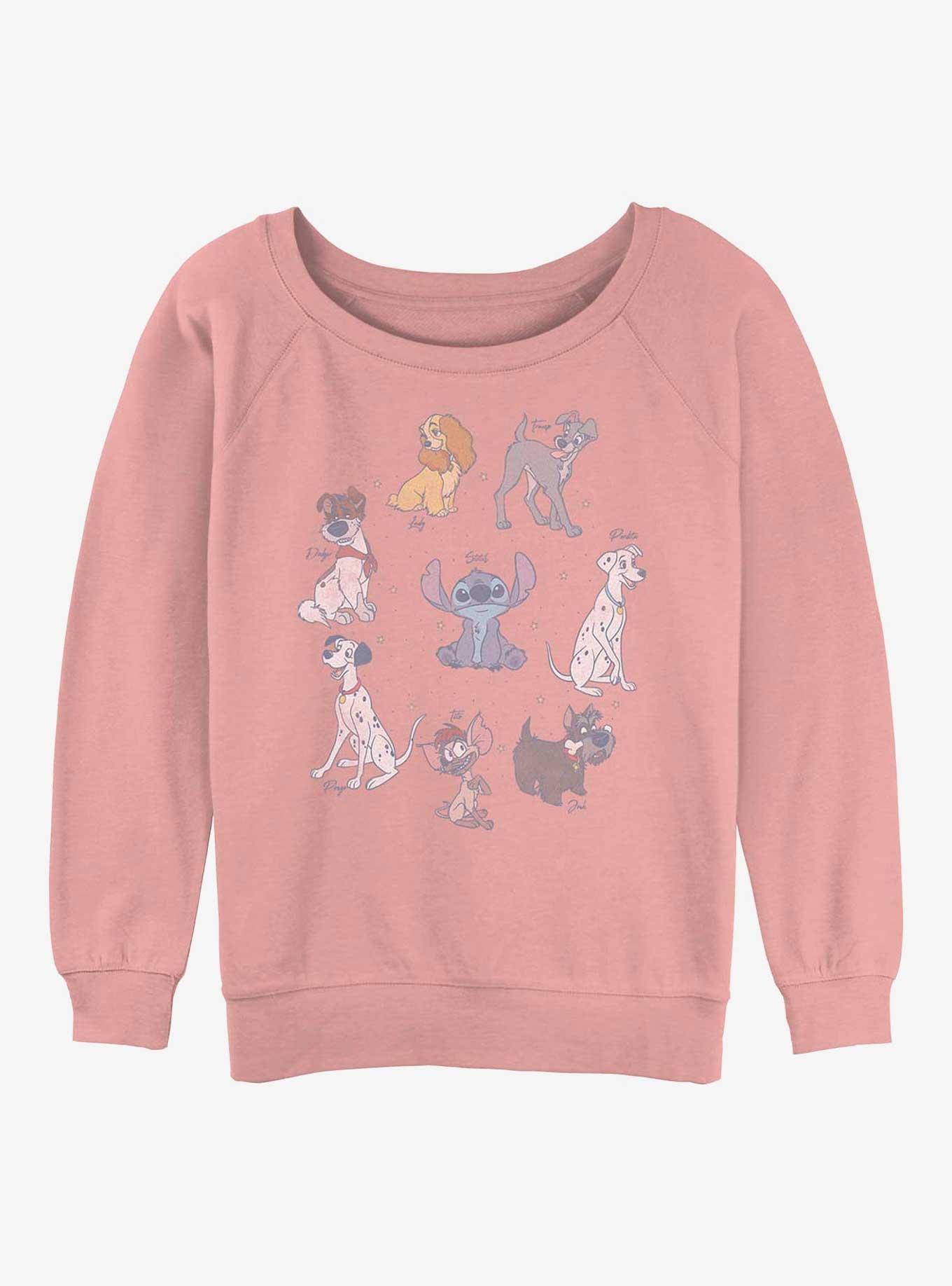 Disney Channel Disney Dogs Girls Slouchy Sweatshirt, DESERTPNK, hi-res