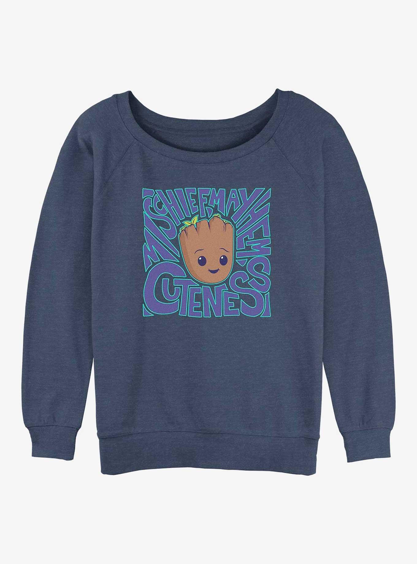 Marvel Guardians of the Galaxy Groot Mayhem Girls Slouchy Sweatshirt, , hi-res