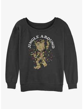Marvel Guardians of the Galaxy Jingle Groot Girls Slouchy Sweatshirt, , hi-res