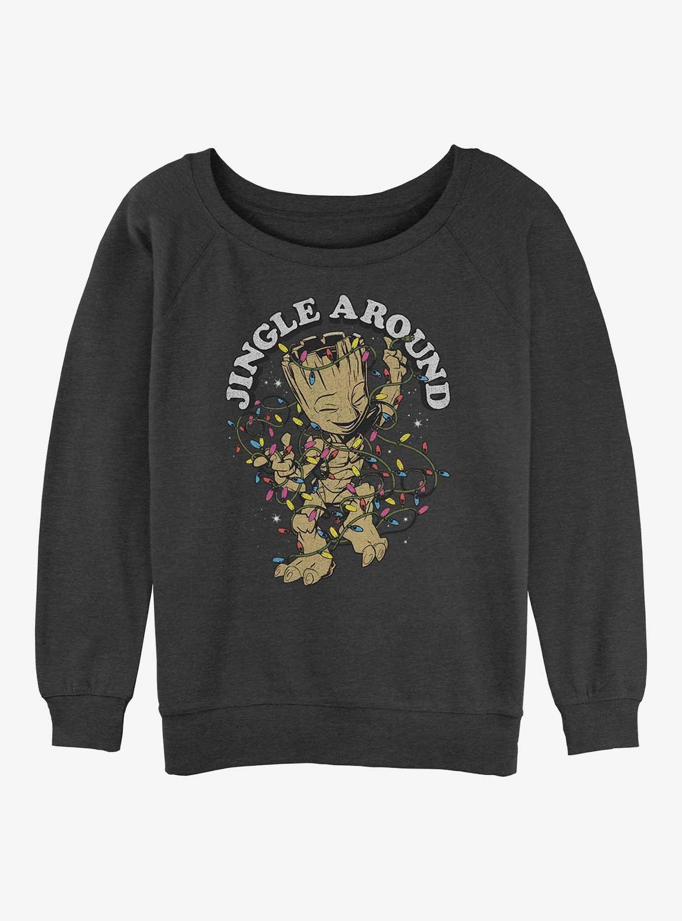 Marvel Guardians of the Galaxy Jingle Groot Girls Slouchy Sweatshirt, , hi-res