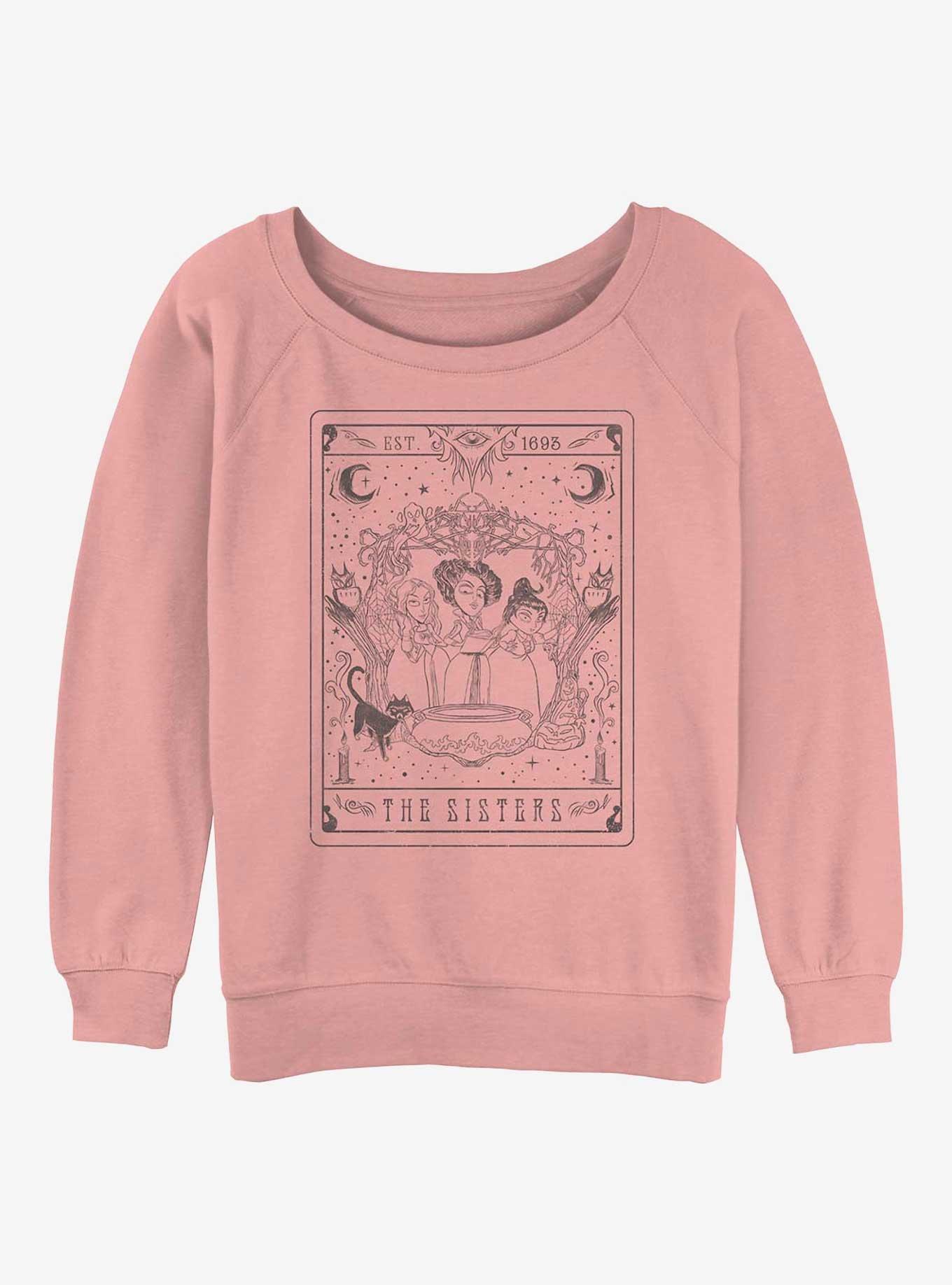 Disney Hocus Pocus The Sisters Tarot Girls Slouchy Sweatshirt, DESERTPNK, hi-res