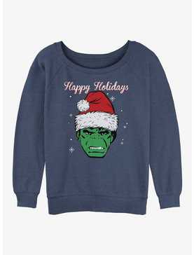 Marvel Hulk Holiday Hulk Girls Slouchy Sweatshirt, , hi-res