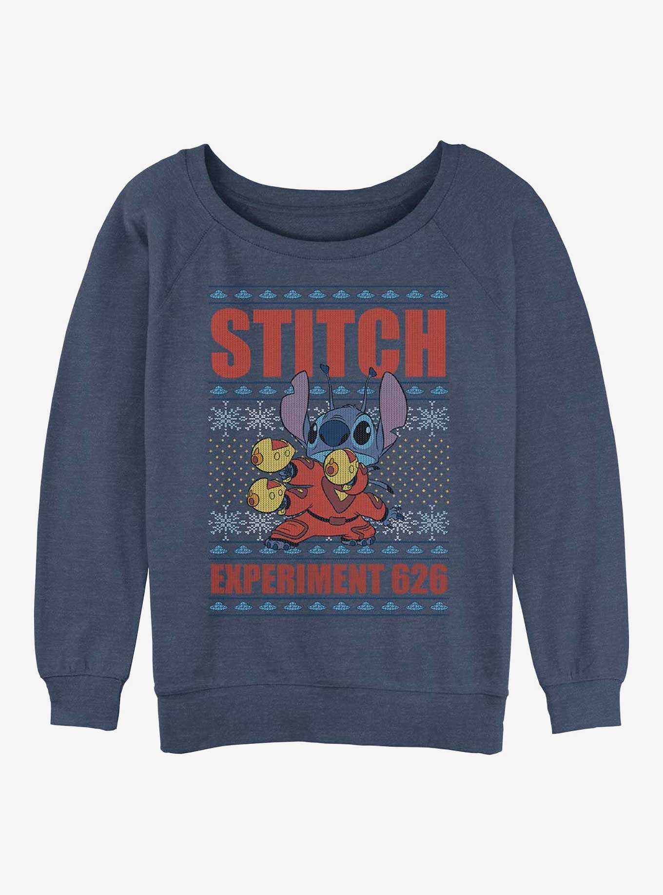 Disney Lilo & Stitch Experiment 626 Ugly Christmas Girls Slouchy Sweatshirt, , hi-res