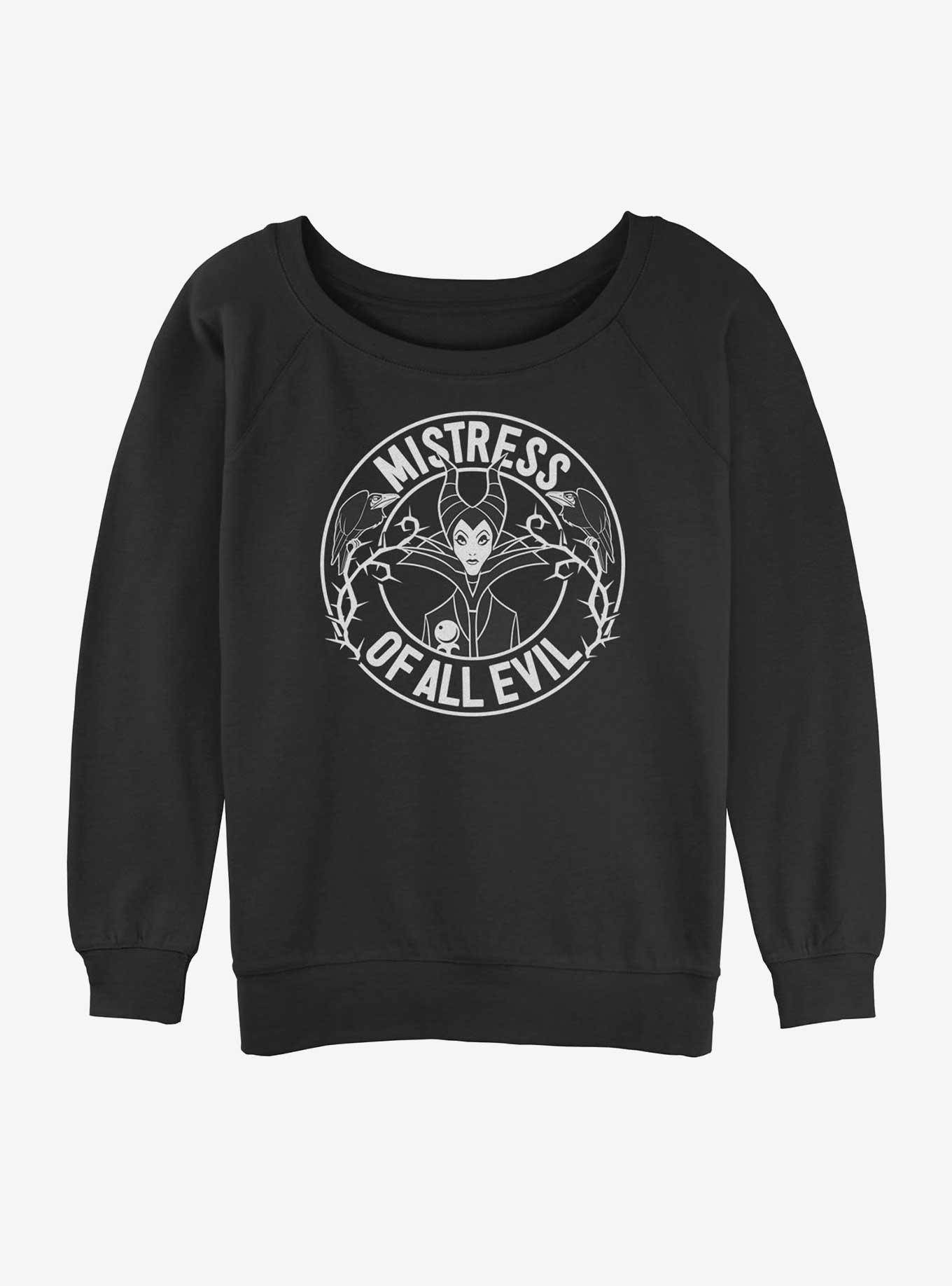 Disney Maleficent Mistress of Evil Girls Slouchy Sweatshirt, BLACK, hi-res