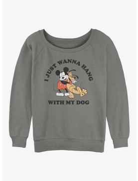 Disney Mickey Mouse Dog Lover Girls Slouchy Sweatshirt, , hi-res