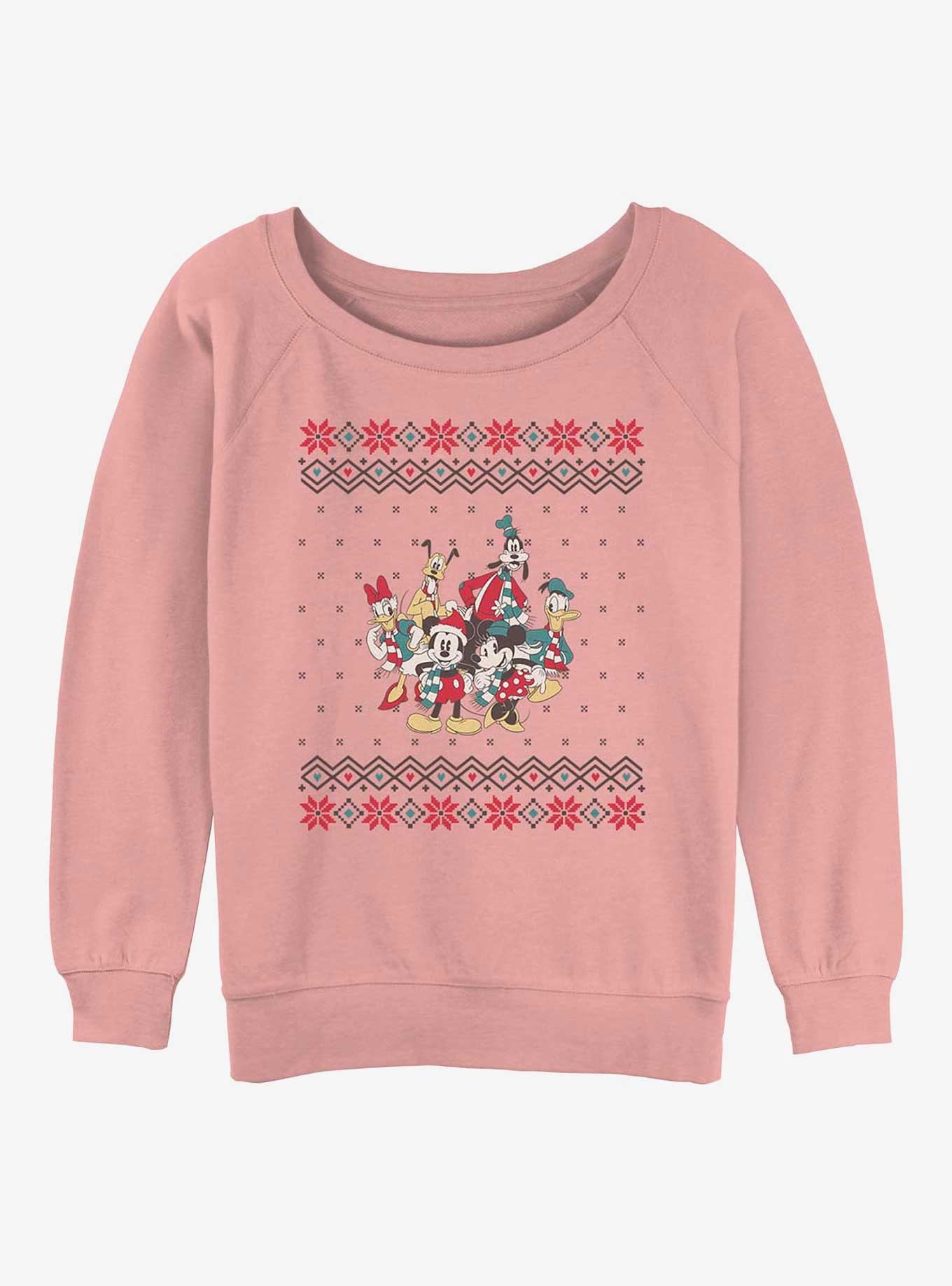 Disney Mickey Mouse Friends Christmas Girls Slouchy Sweatshirt, , hi-res