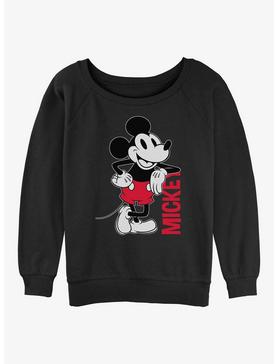 Disney Mickey Mouse Mickey Leaning Girls Slouchy Sweatshirt, , hi-res