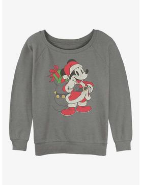 Disney Mickey Mouse Santa Mickey Girls Slouchy Sweatshirt, , hi-res