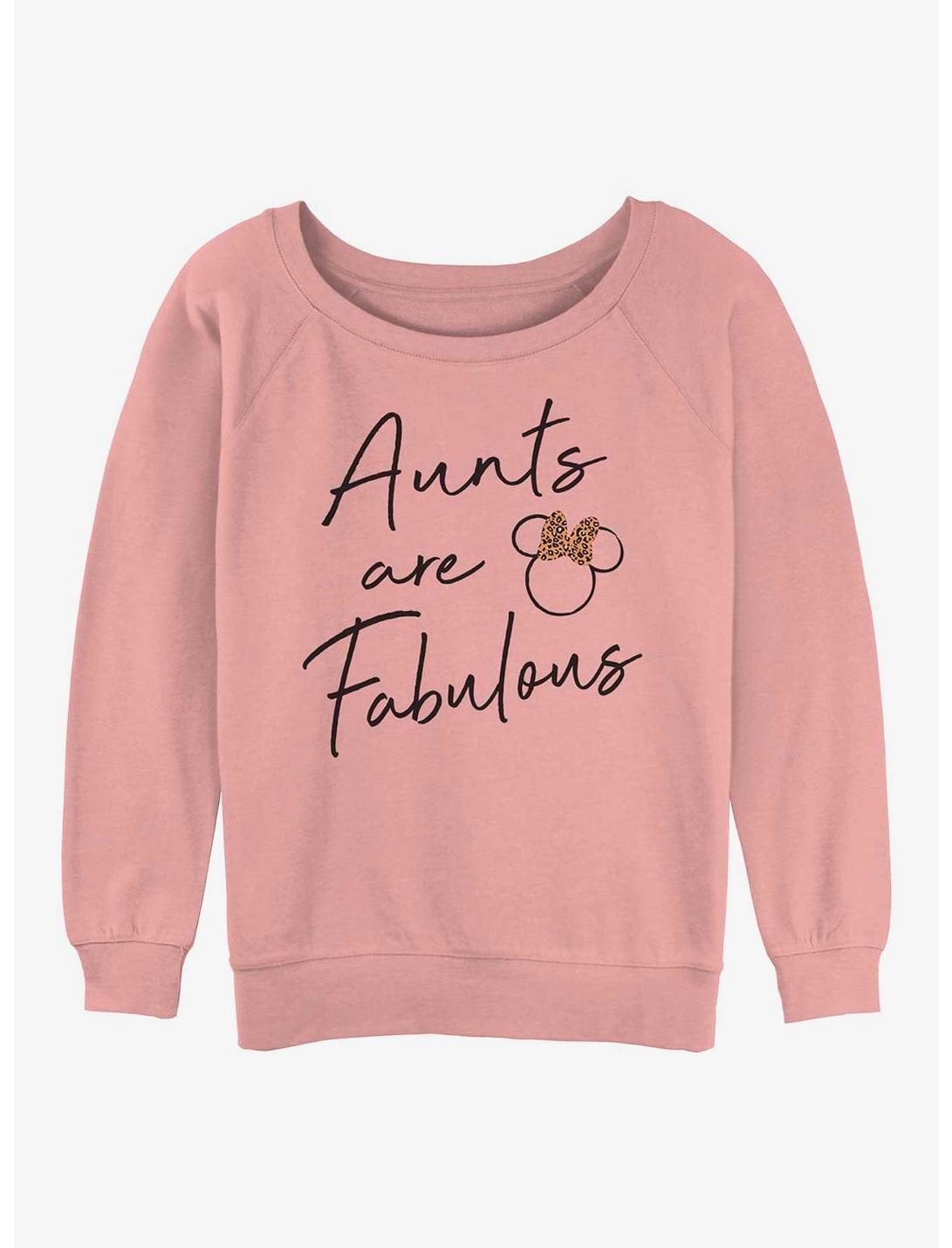 Disney Minnie Mouse Fabulous Aunt Girls Slouchy Sweatshirt, DESERTPNK, hi-res