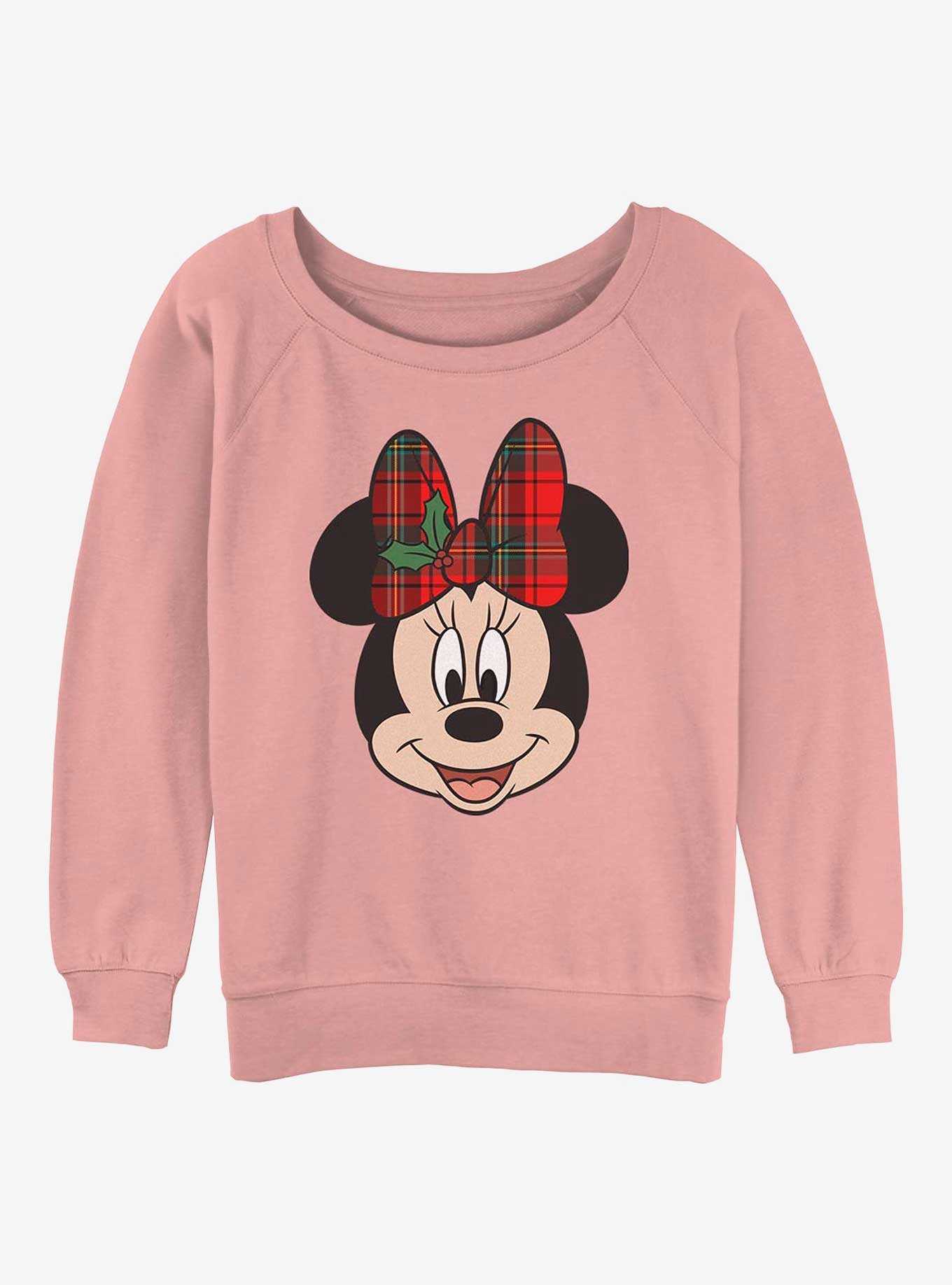 Disney Minnie Mouse Holiday Bow Girls Slouchy Sweatshirt, , hi-res
