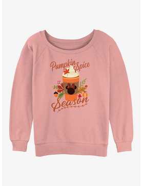 Disney Minnie Mouse Pumpkin Spice Season Girls Slouchy Sweatshirt, , hi-res