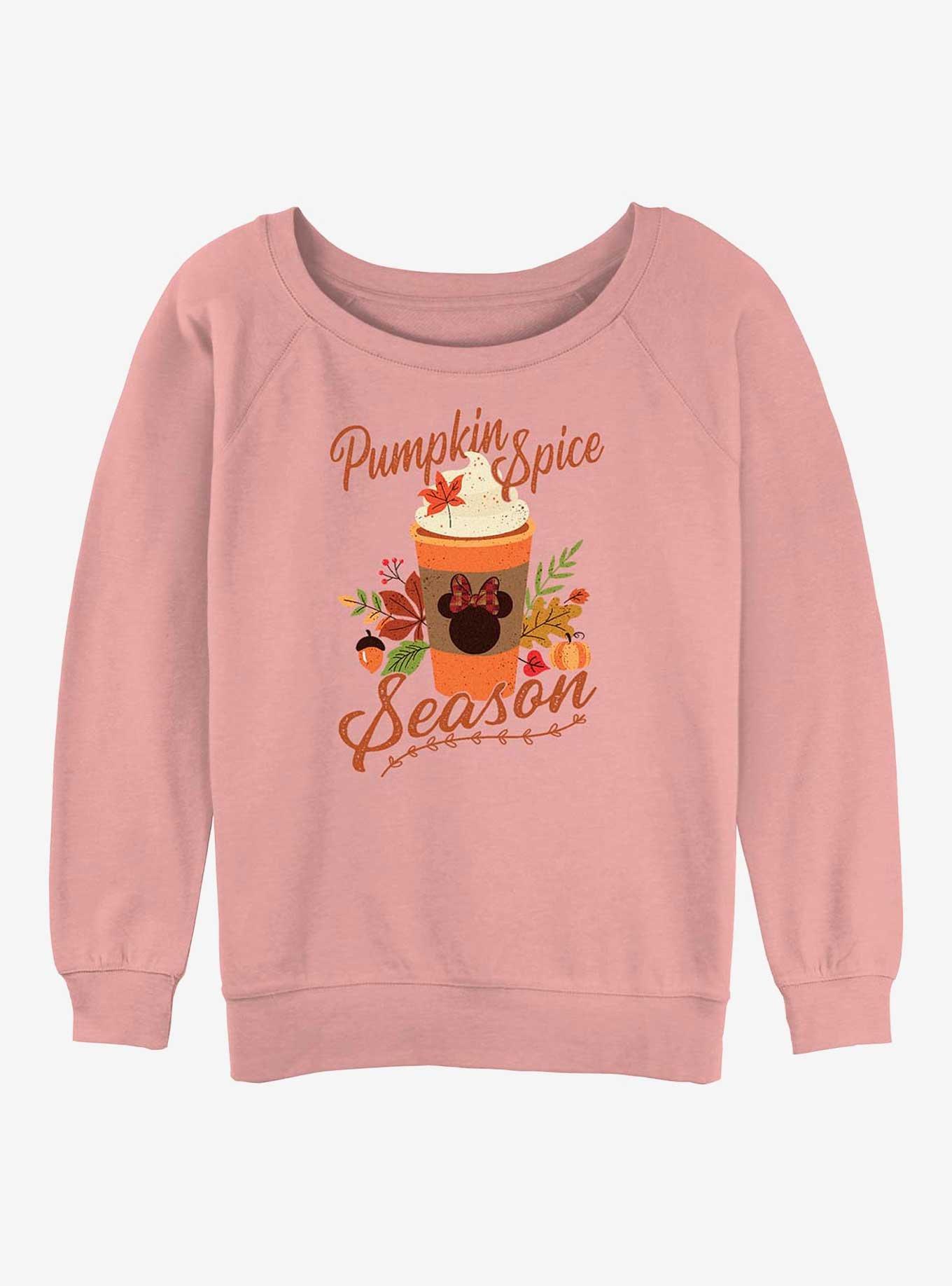 Disney Minnie Mouse Pumpkin Spice Season Girls Slouchy Sweatshirt, , hi-res