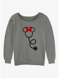 Disney Minnie Mouse Minnie Stethoscope Girls Slouchy Sweatshirt, GRAY HTR, hi-res