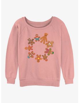 Marvel Gingerbread Cookie Circle Girls Slouchy Sweatshirt, , hi-res