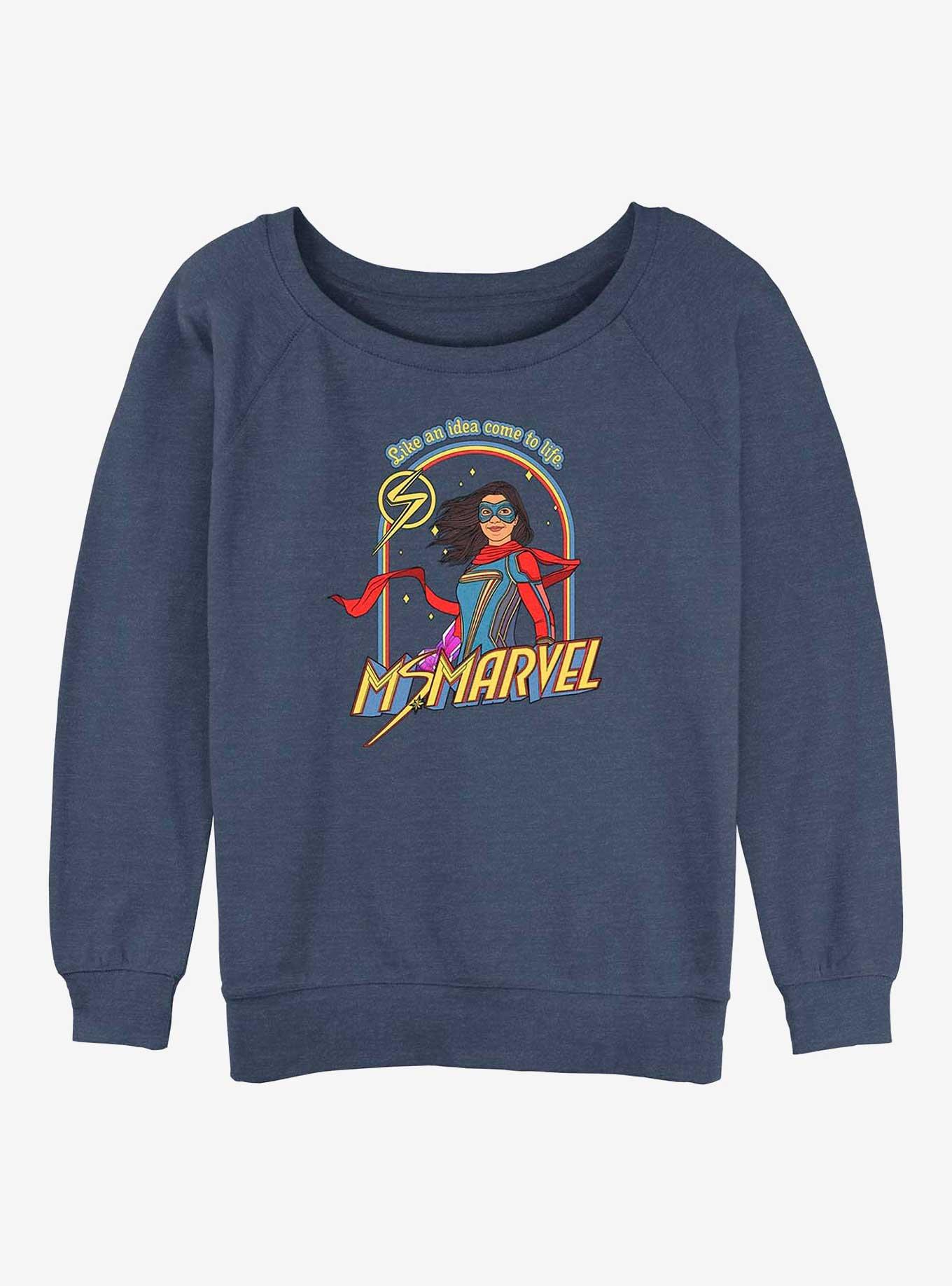 Marvel Ms. Marvel Come To Life Girls Slouchy Sweatshirt, , hi-res