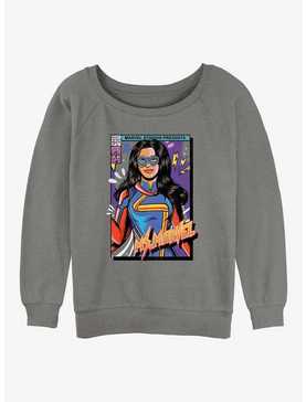 Marvel Ms. Marvel Cover Girls Slouchy Sweatshirt, , hi-res