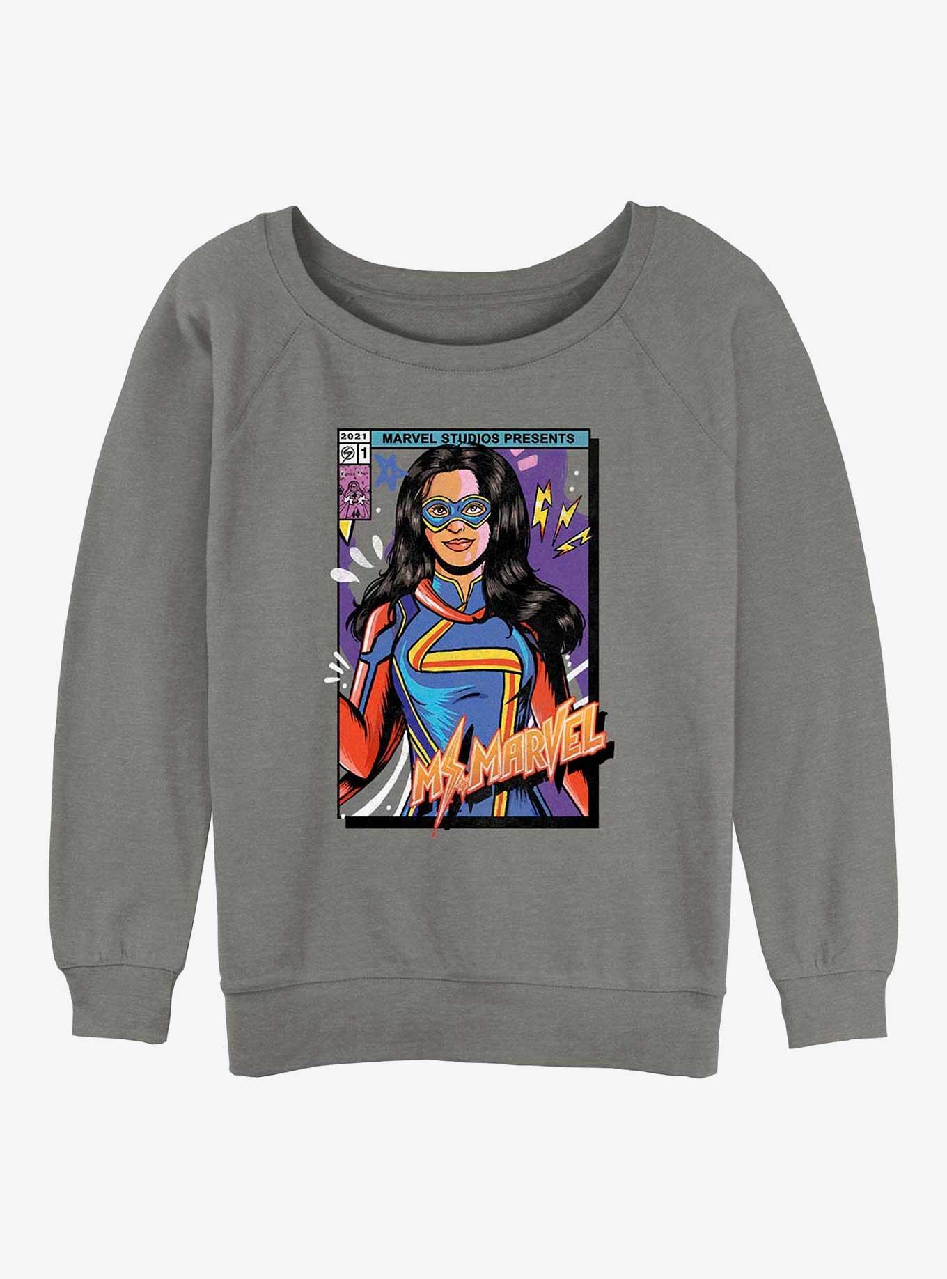 Marvel Ms. Marvel Cover Girls Slouchy Sweatshirt, , hi-res