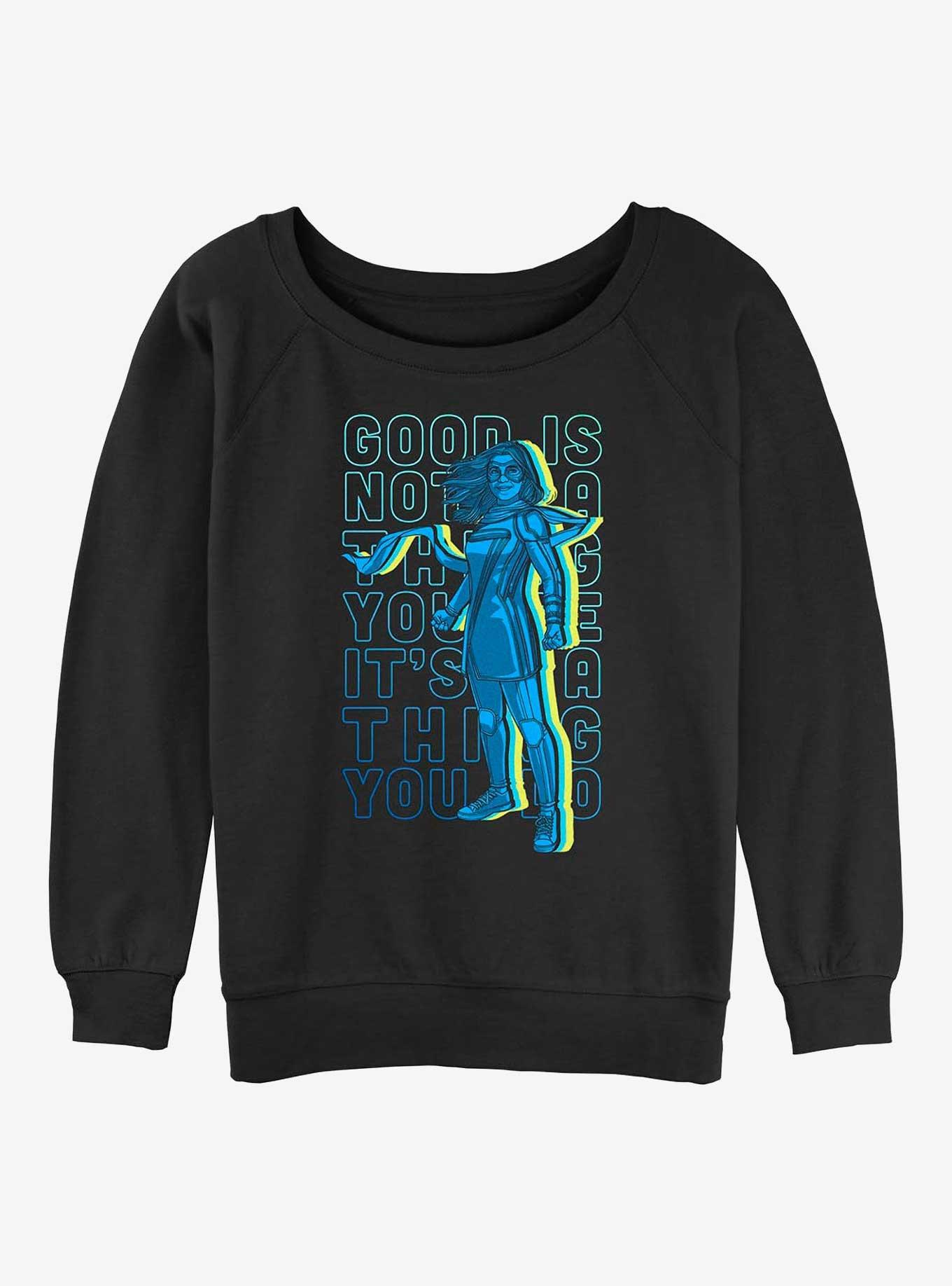 Marvel Ms. Marvel Do Good Girls Slouchy Sweatshirt, BLACK, hi-res