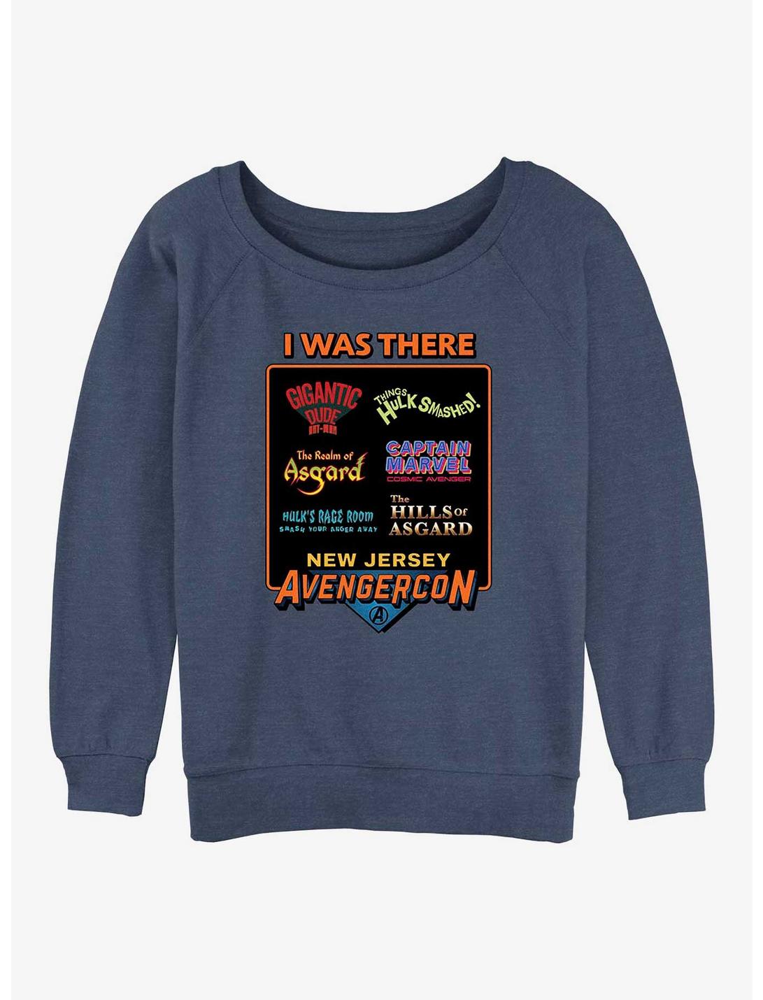 Marvel Ms. Marvel I Was There Avengercon Girls Slouchy Sweatshirt, BLUEHTR, hi-res
