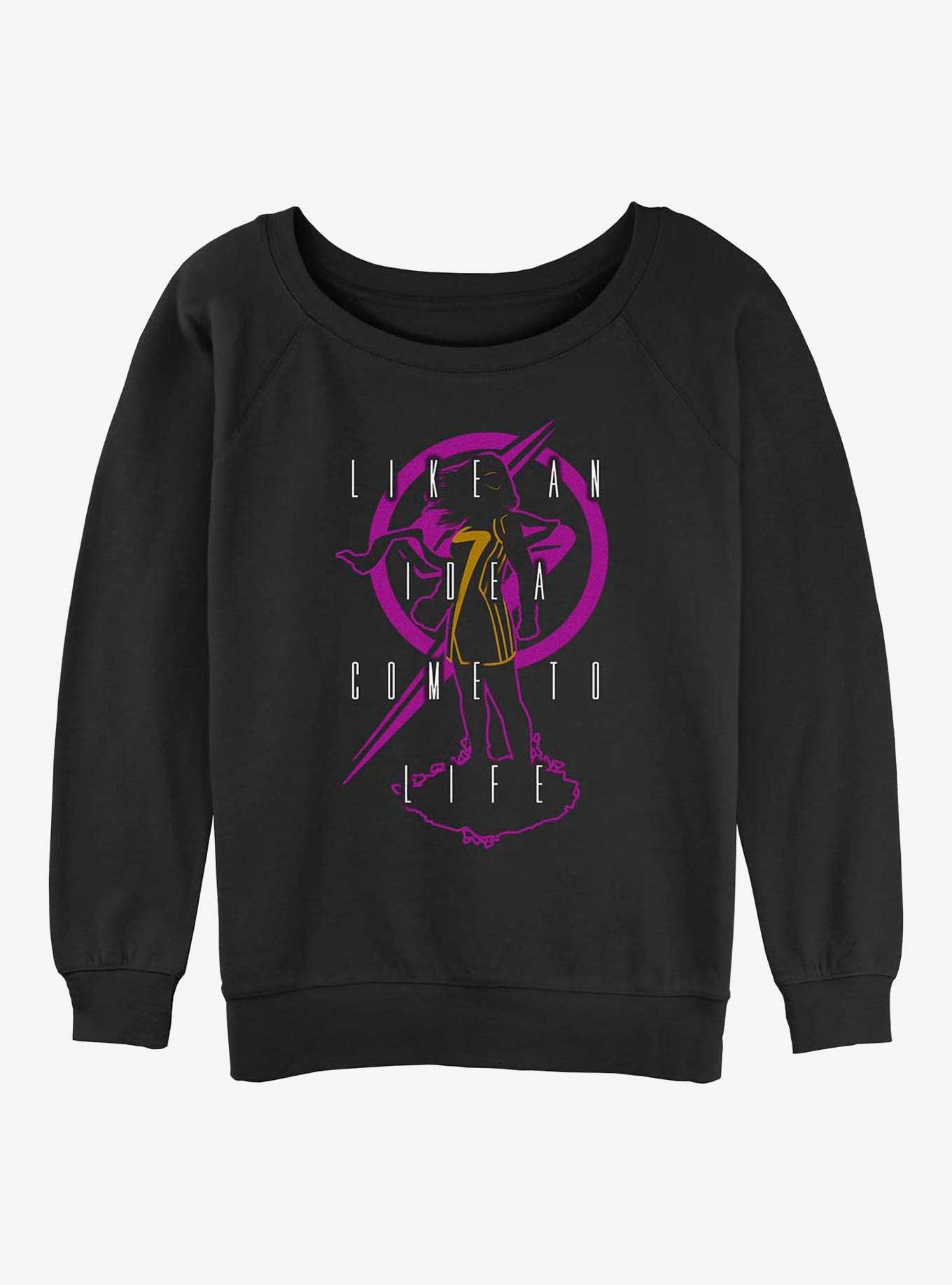 Marvel Ms. Marvel Silhouette Girls Slouchy Sweatshirt, , hi-res