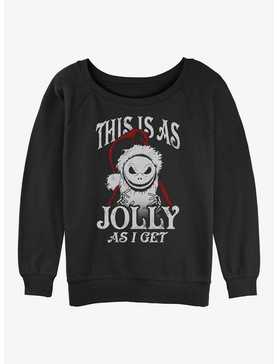 Disney The Nightmare Before Christmas Jolly Santa Jack Girls Slouchy Sweatshirt, , hi-res