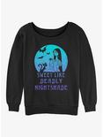 Disney The Nightmare Before Christmas Sweet Sally Girls Slouchy Sweatshirt, BLACK, hi-res